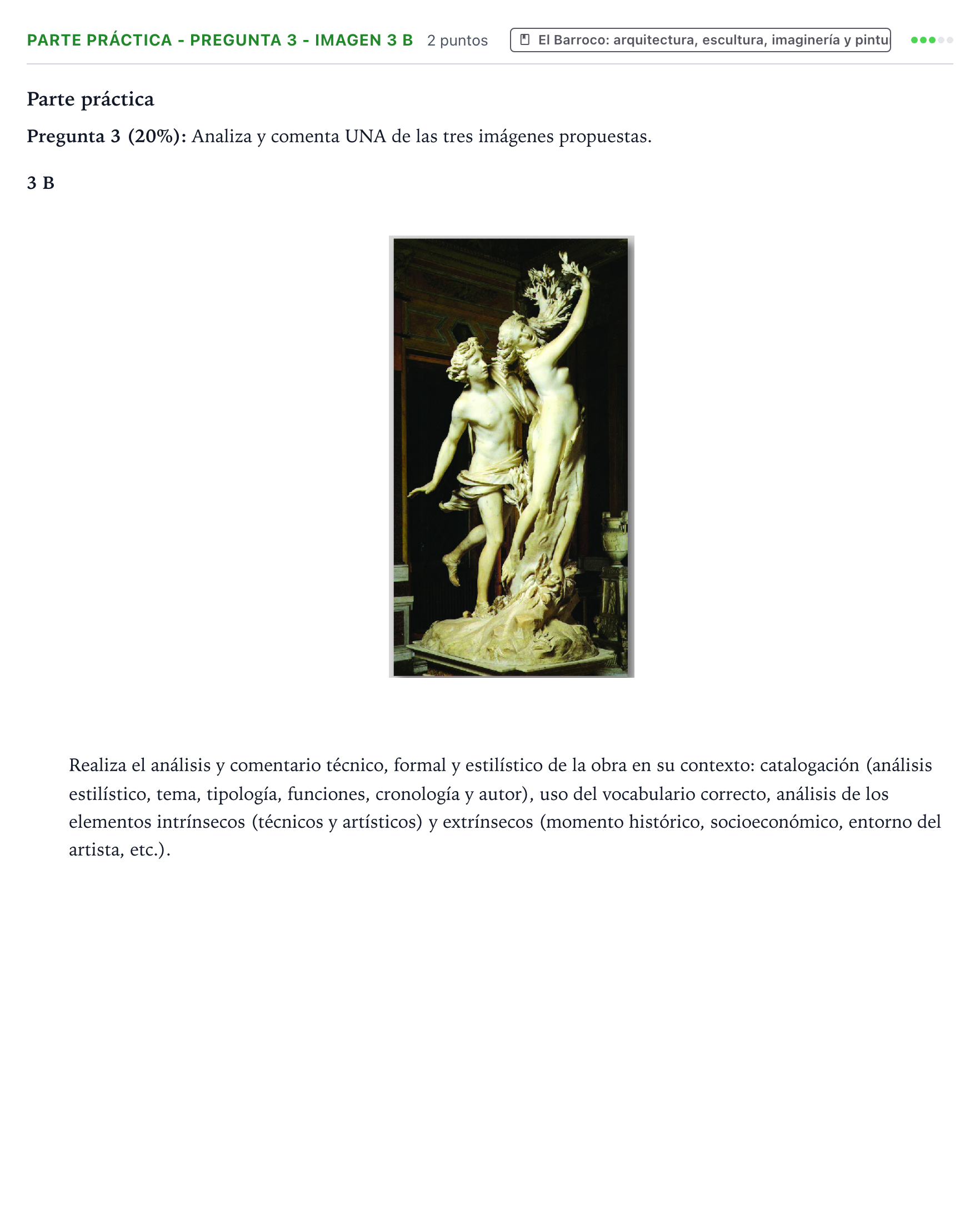 Enunciado: Ejercicio Parte práctica - Pregunta 3 - Imagen 3 B · Historia del Arte PAU Castilla y León Ordinaria 2026