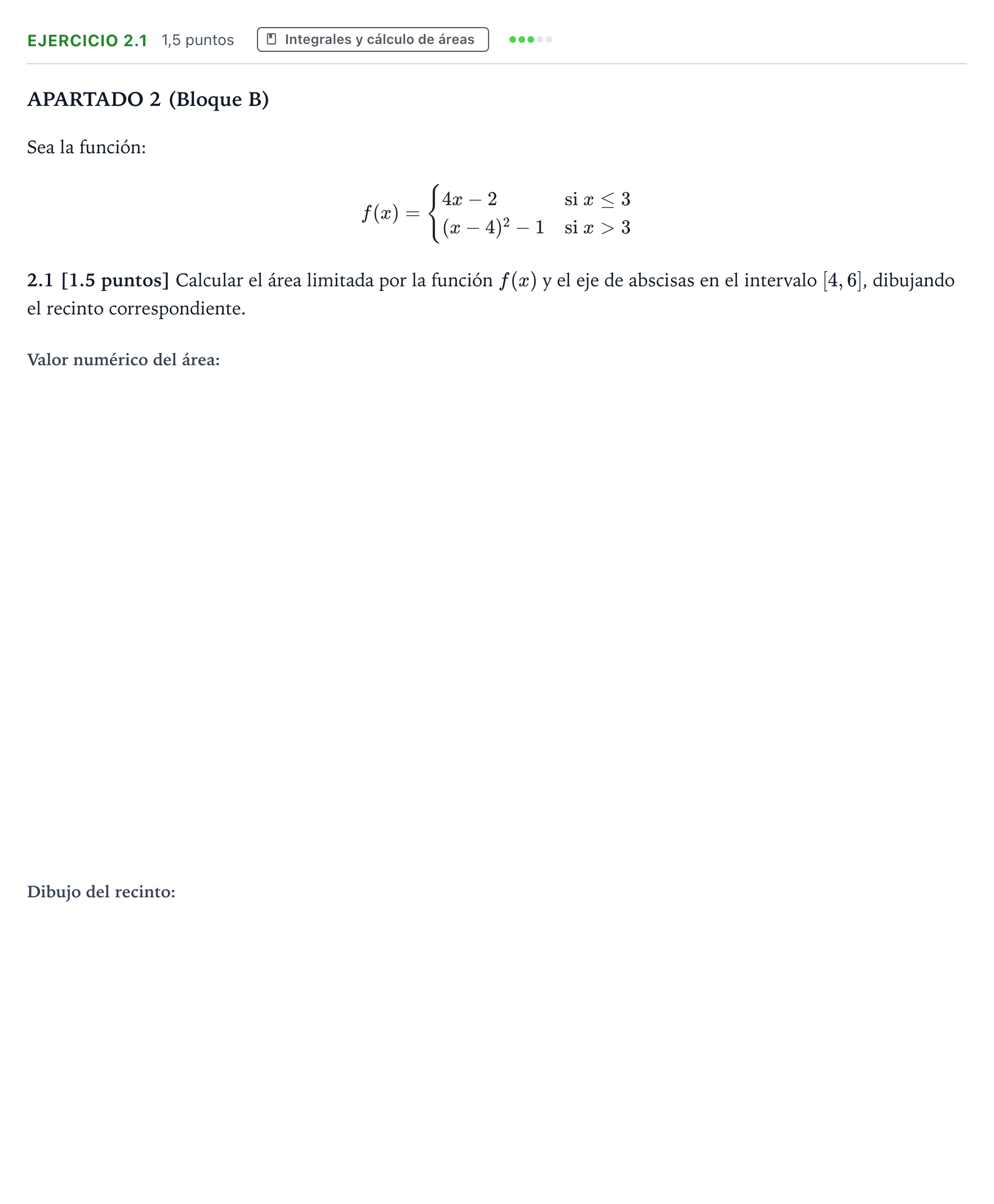 Enunciado: Ejercicio 2.1 · Matemáticas aplicadas a las Ciencias Sociales II PAU Castilla y León Ordinaria 2026