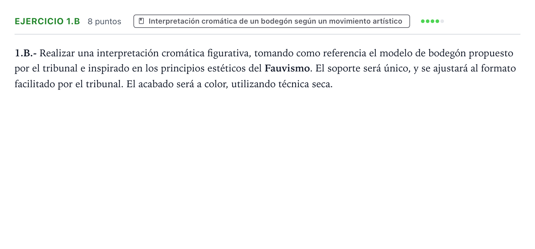 Enunciado: Ejercicio 1.B · Dibujo Artístico II PAU Castilla y León Extraordinaria 2026