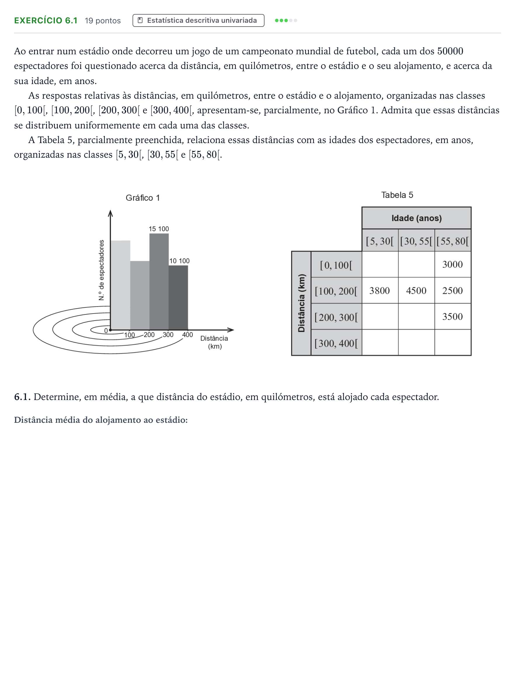 Enunciado: Exercício 6.1 · Exame Nacional Matemática Aplicada às Ciências Sociais 1.ª fase 2026