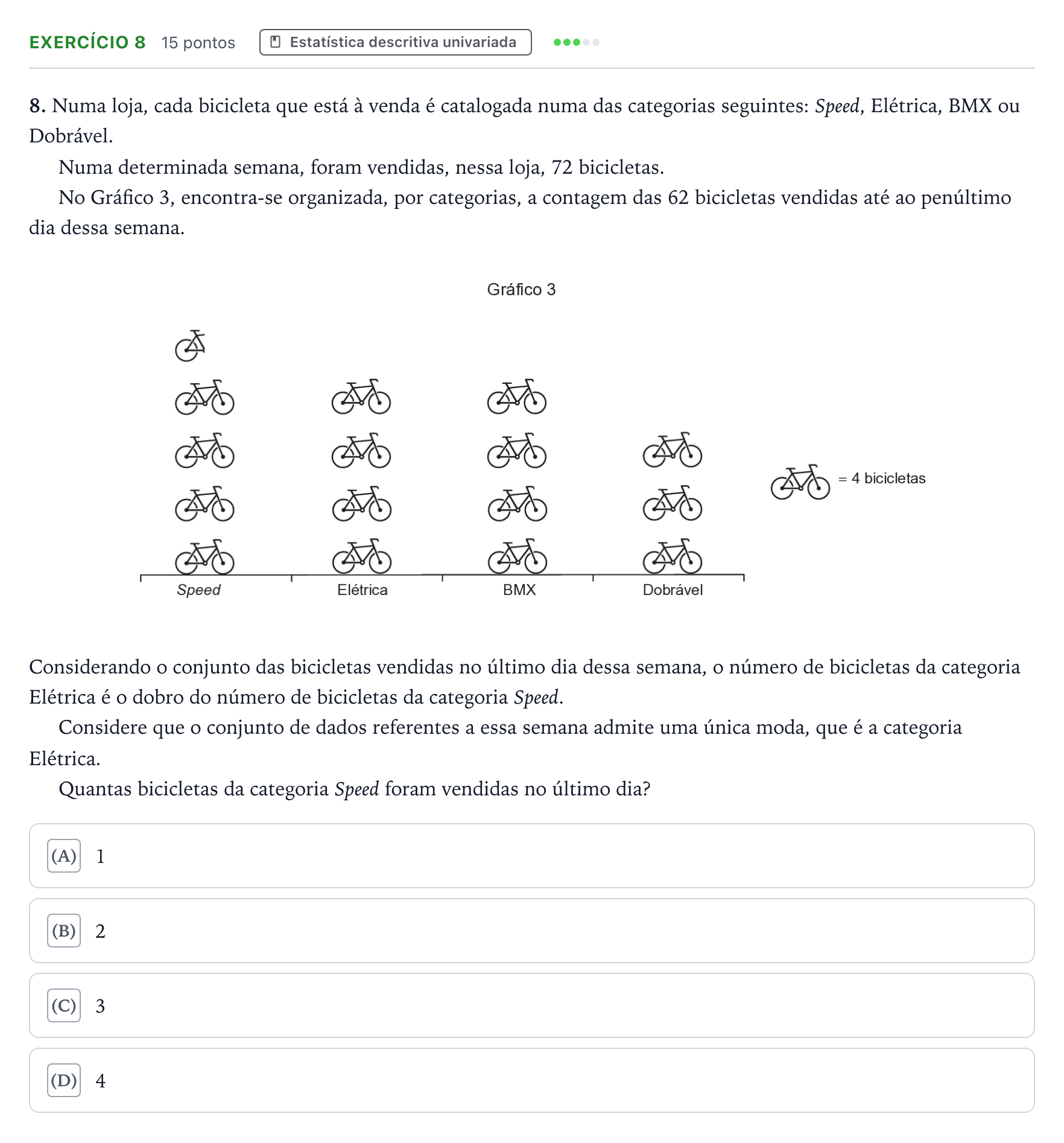 Enunciado: Exercício 8 · Exame Nacional Matemática Aplicada às Ciências Sociais 2.ª fase 2026