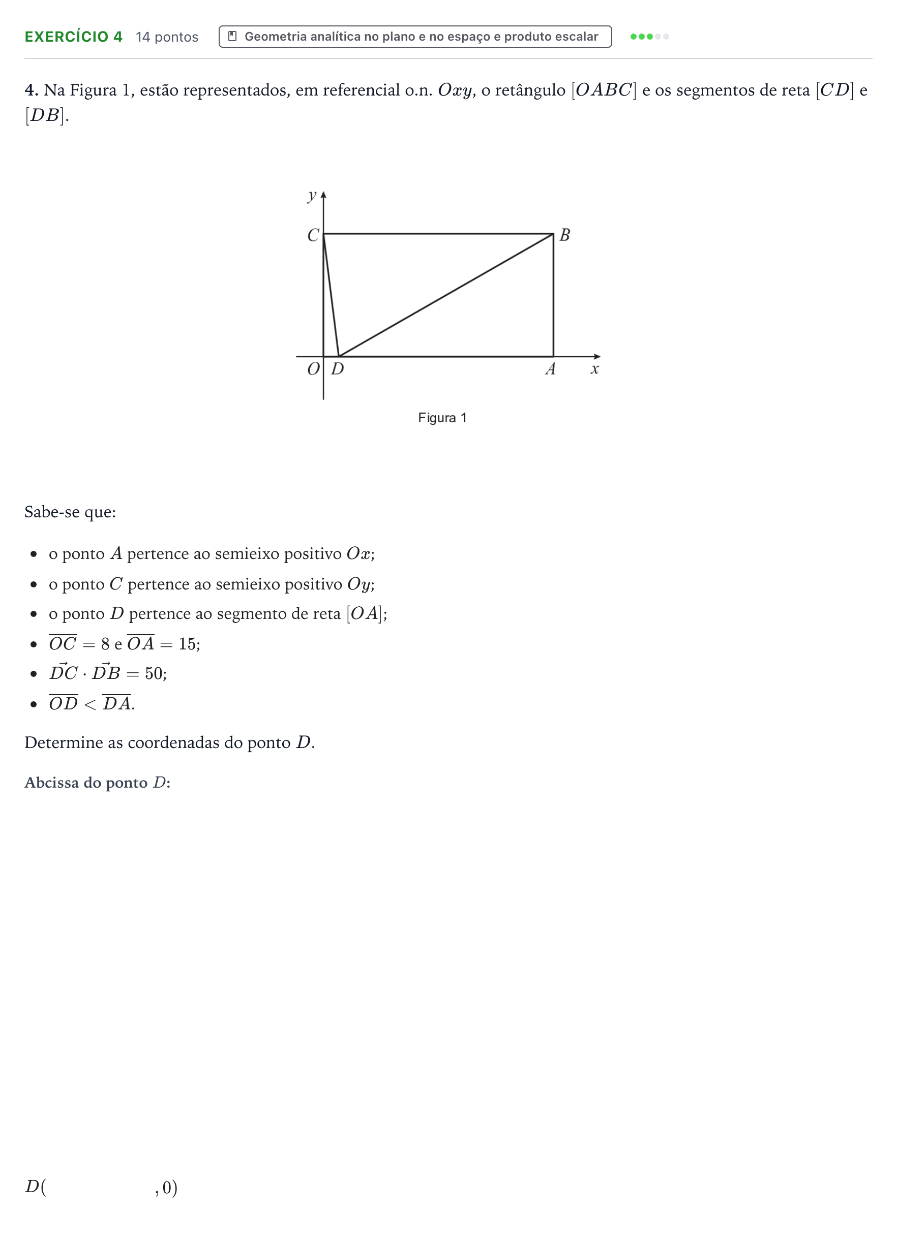 Enunciado: Exercício 4 · Exame Nacional Matemática A Época especial 2025