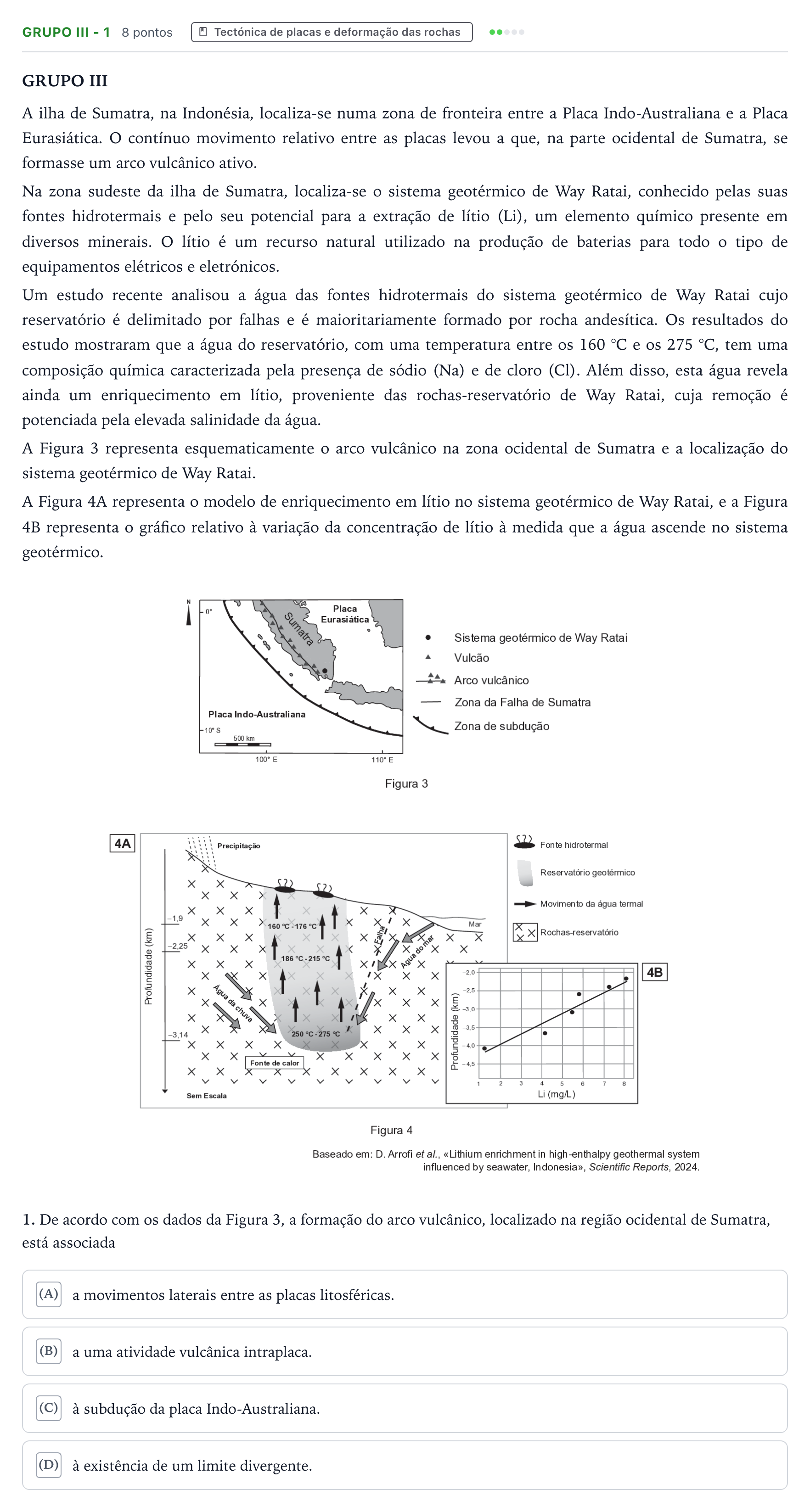 Enunciado: Grupo III - 1 · Exame Nacional Biologia e Geologia Época especial 2025