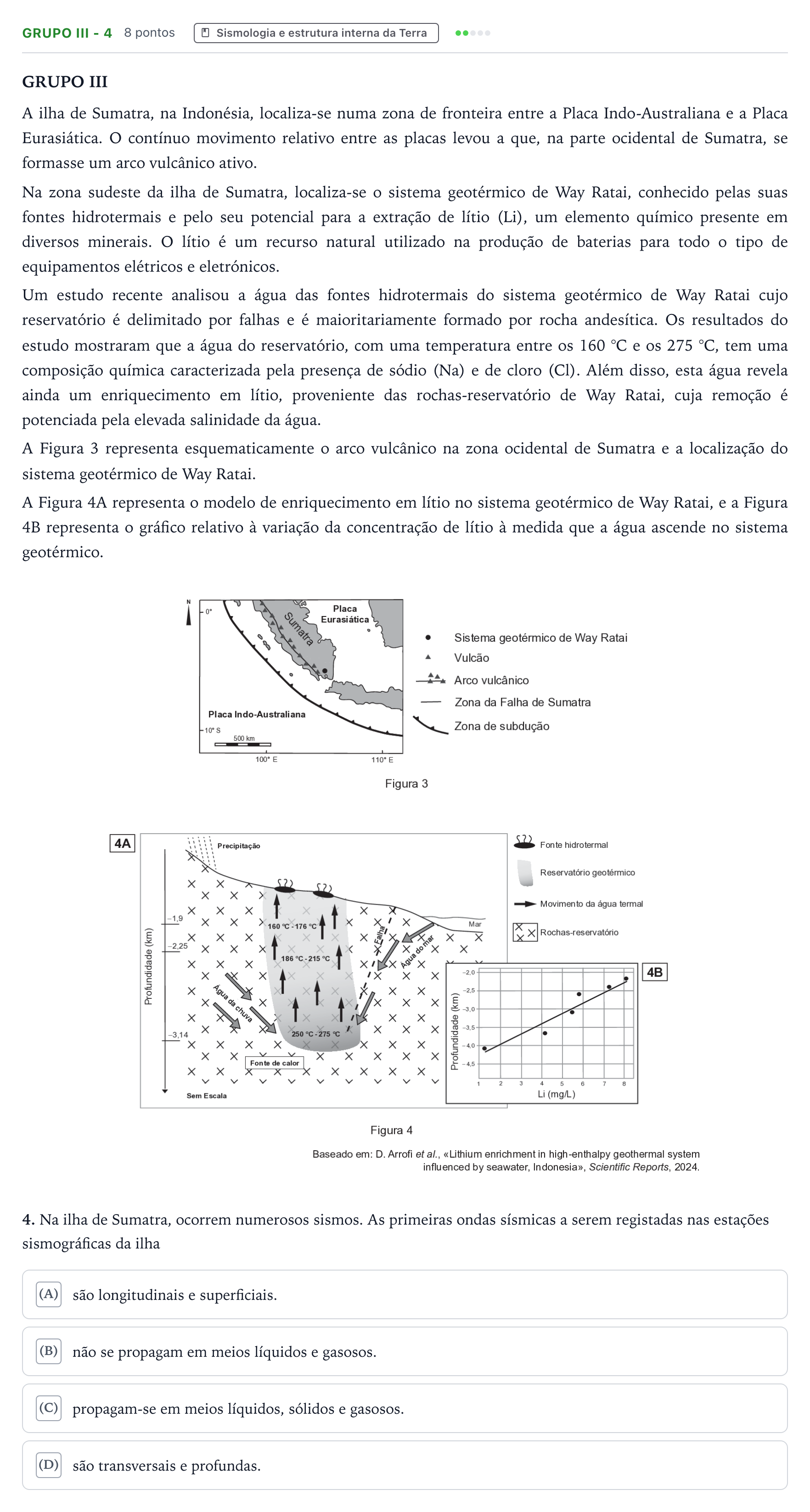 Enunciado: Grupo III - 4 · Exame Nacional Biologia e Geologia Época especial 2025