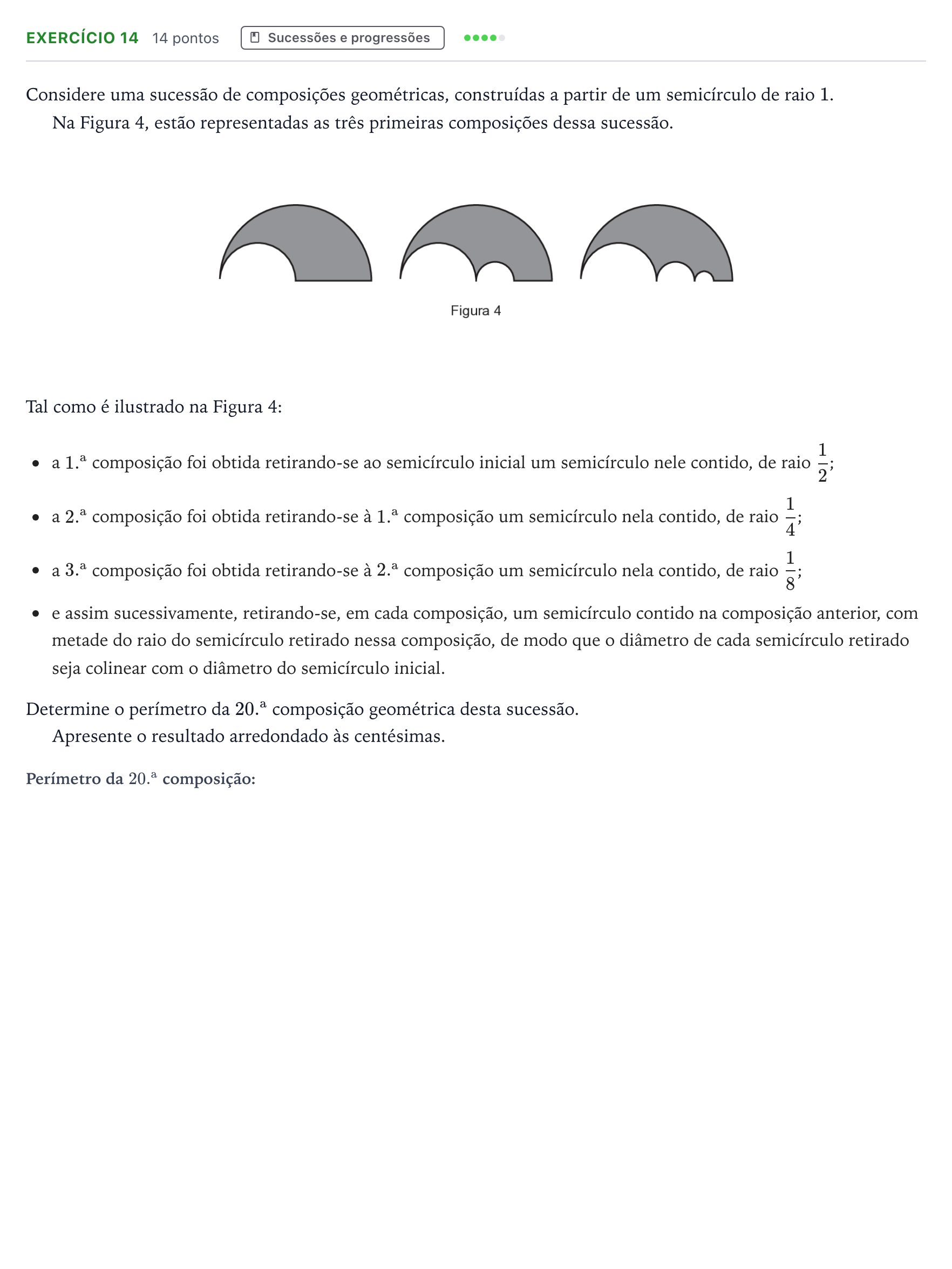 Enunciado: Exercício 14 · Exame Nacional Matemática A 1.ª fase 2025