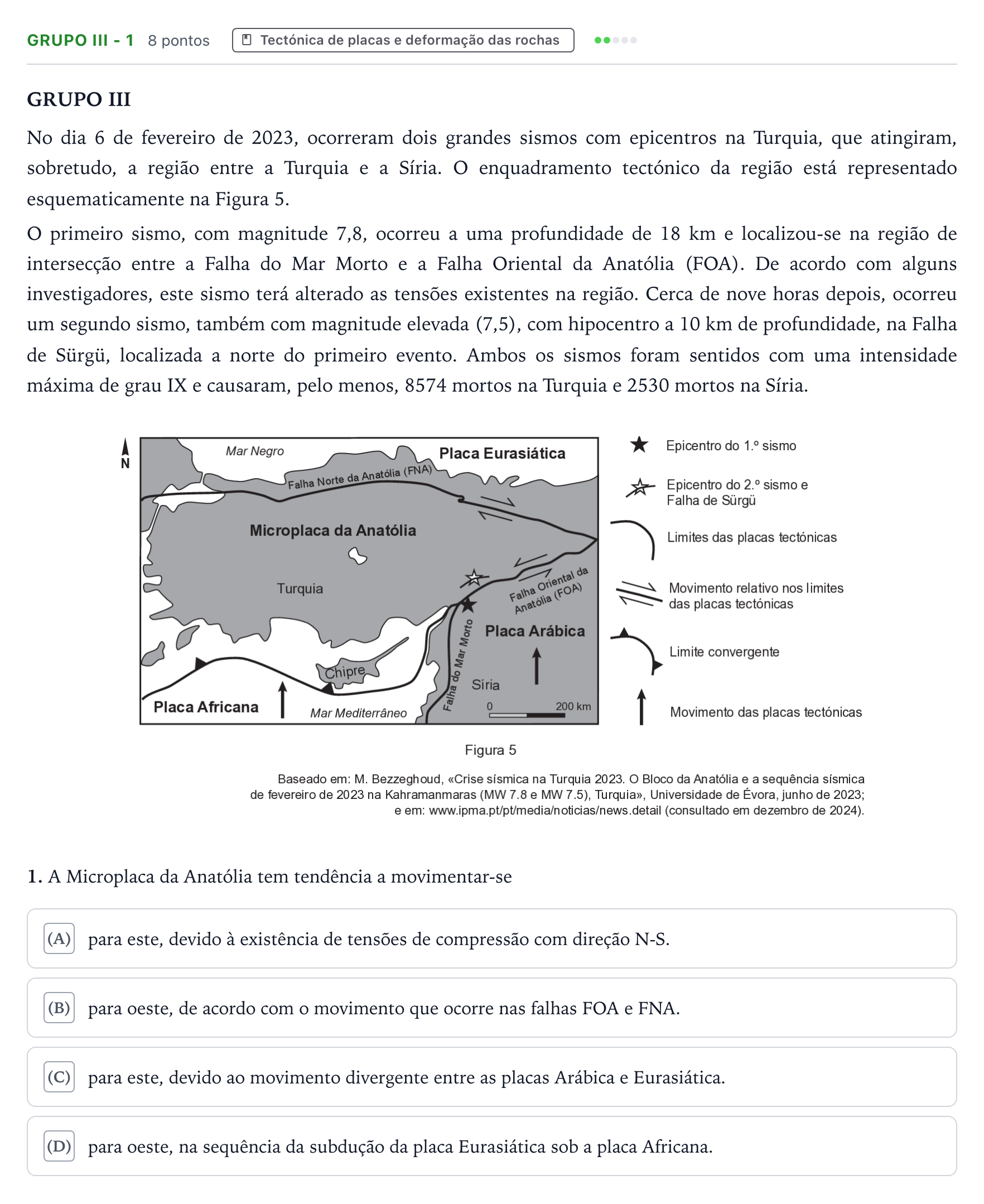 Enunciado: Grupo III - 1 · Exame Nacional Biologia e Geologia 1.ª fase 2025