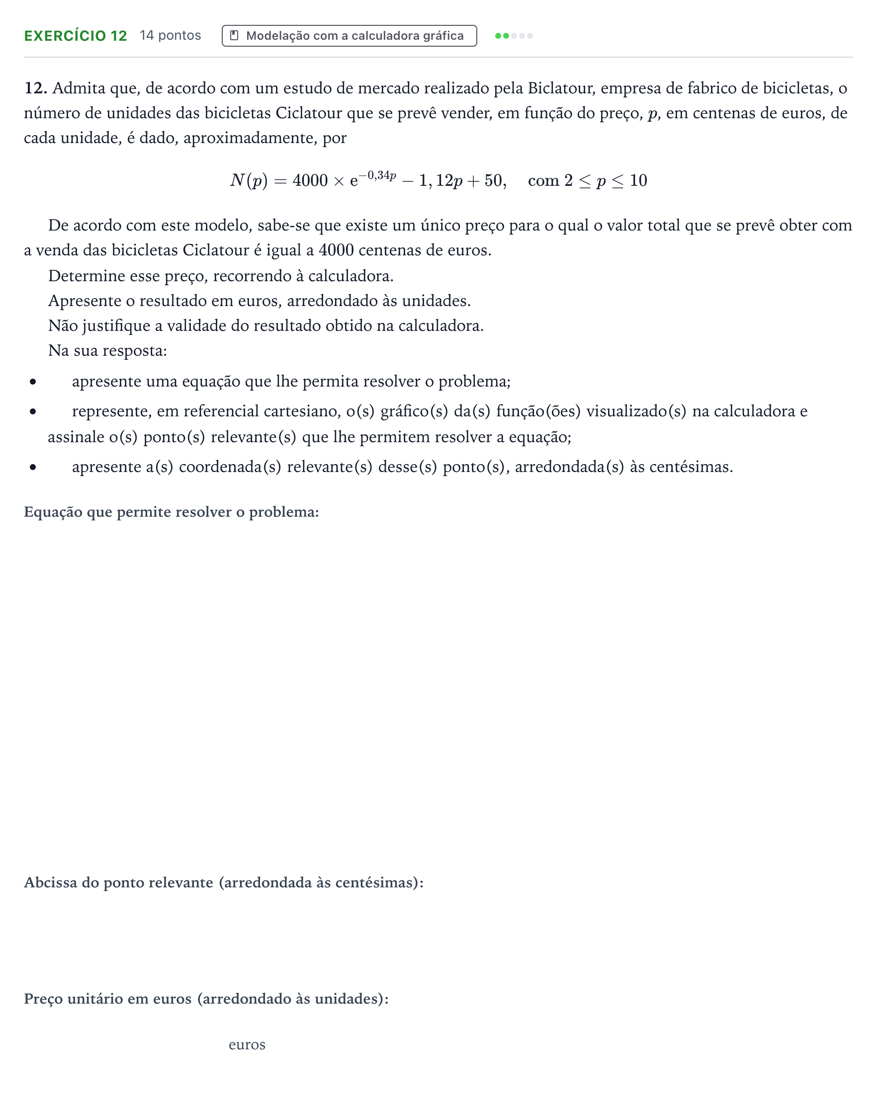 Enunciado: Exercício 12 · Exame Nacional Matemática A 2.ª fase 2025