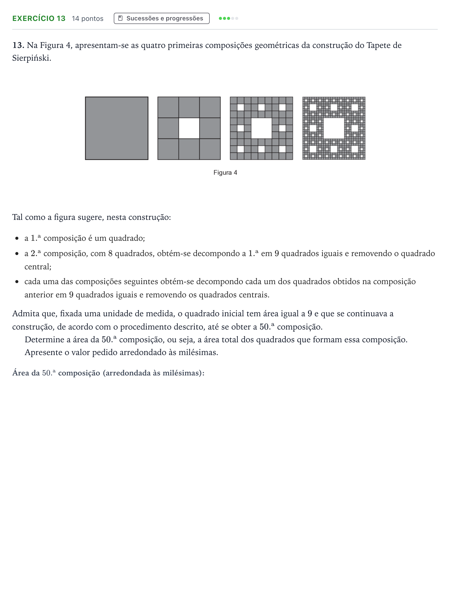 Enunciado: Exercício 13 · Exame Nacional Matemática A 2.ª fase 2025