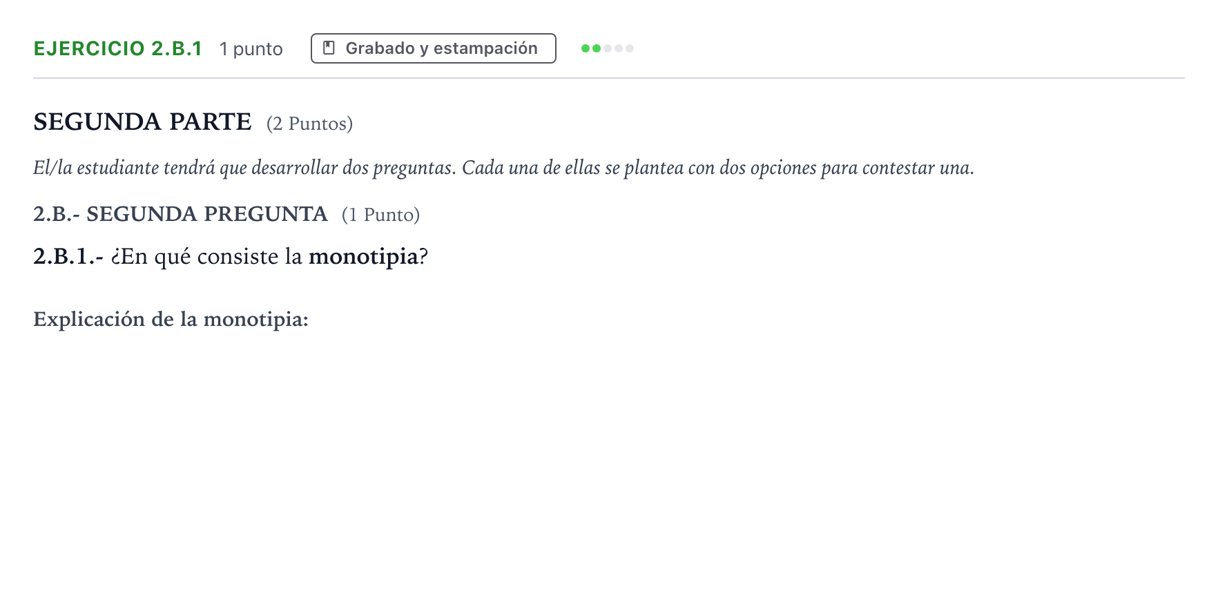 Enunciado: Ejercicio 2.B.1 · Técnicas de Expresión Gráfico-Plástica PAU Castilla y León Extraordinaria 2026