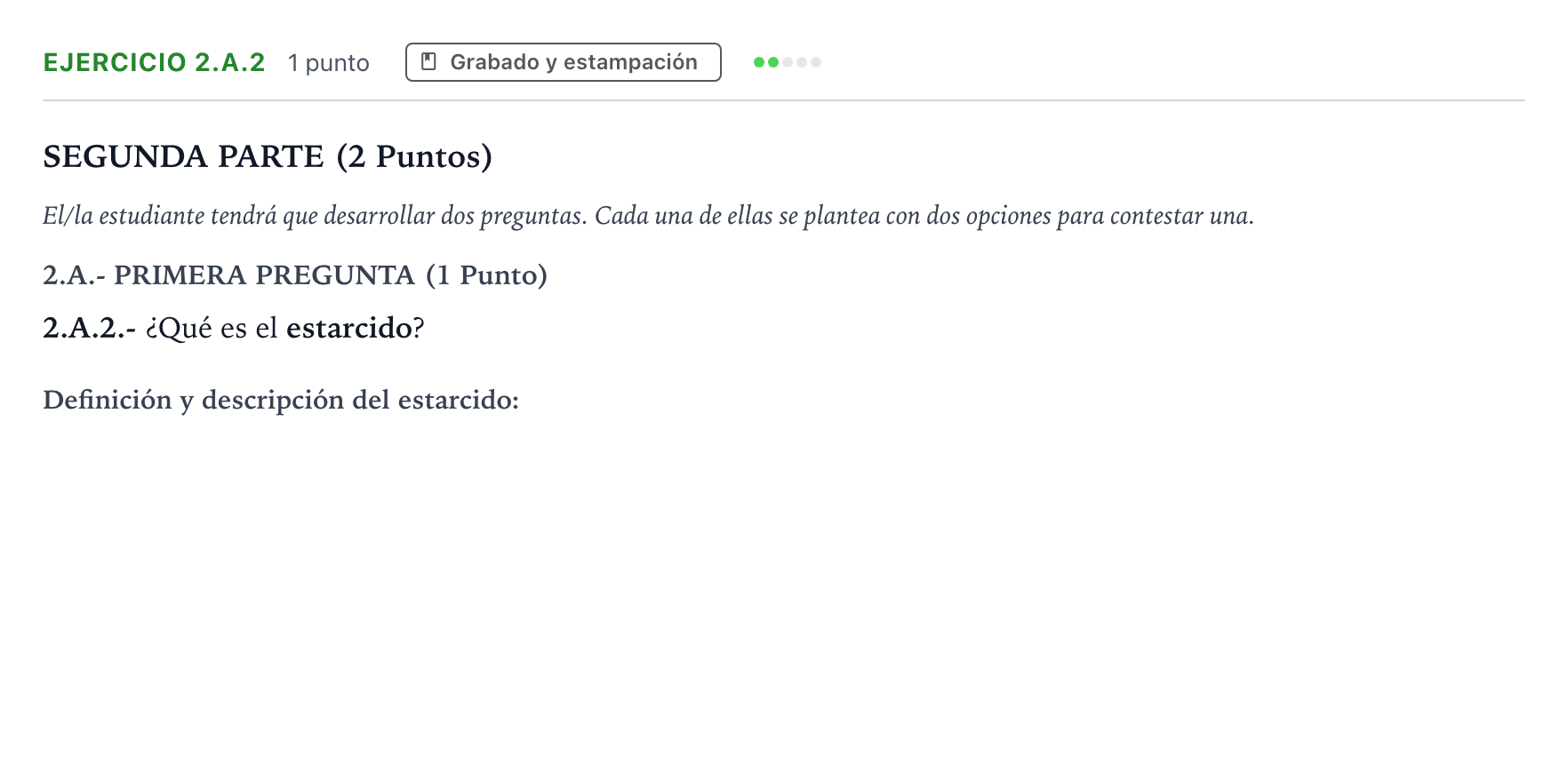 Enunciado: Ejercicio 2.A.2 · Técnicas de Expresión Gráfico-Plástica PAU Castilla y León Ordinaria 2026