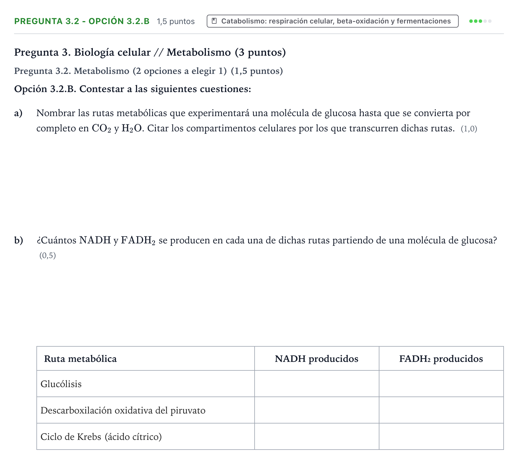 Enunciado: Pregunta 3.2 - Opción 3.2.B · Biología PAU Castilla y León Extraordinaria 2025