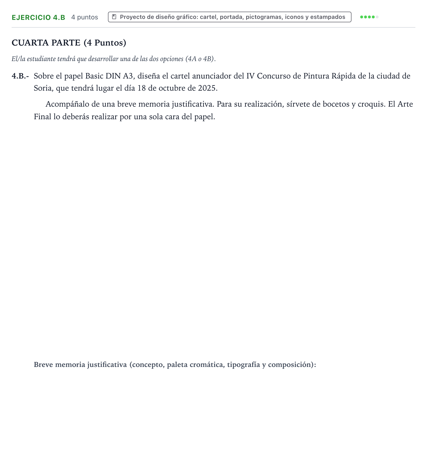 Enunciado: Ejercicio 4.B · Diseño PAU Castilla y León Ordinaria 2025