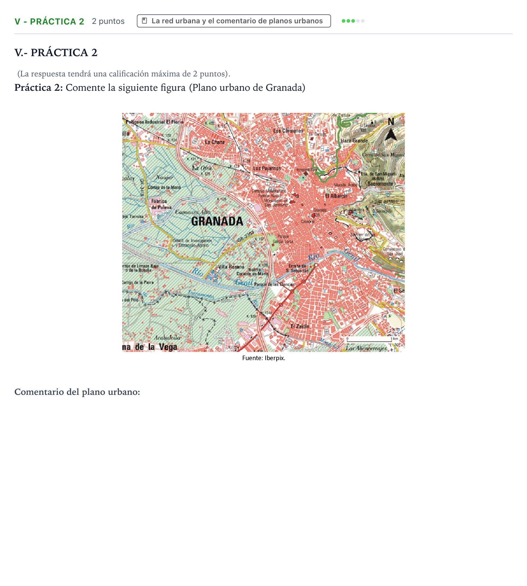 Enunciado: Ejercicio V - Práctica 2 · Geografía PAU Castilla y León Extraordinaria 2025