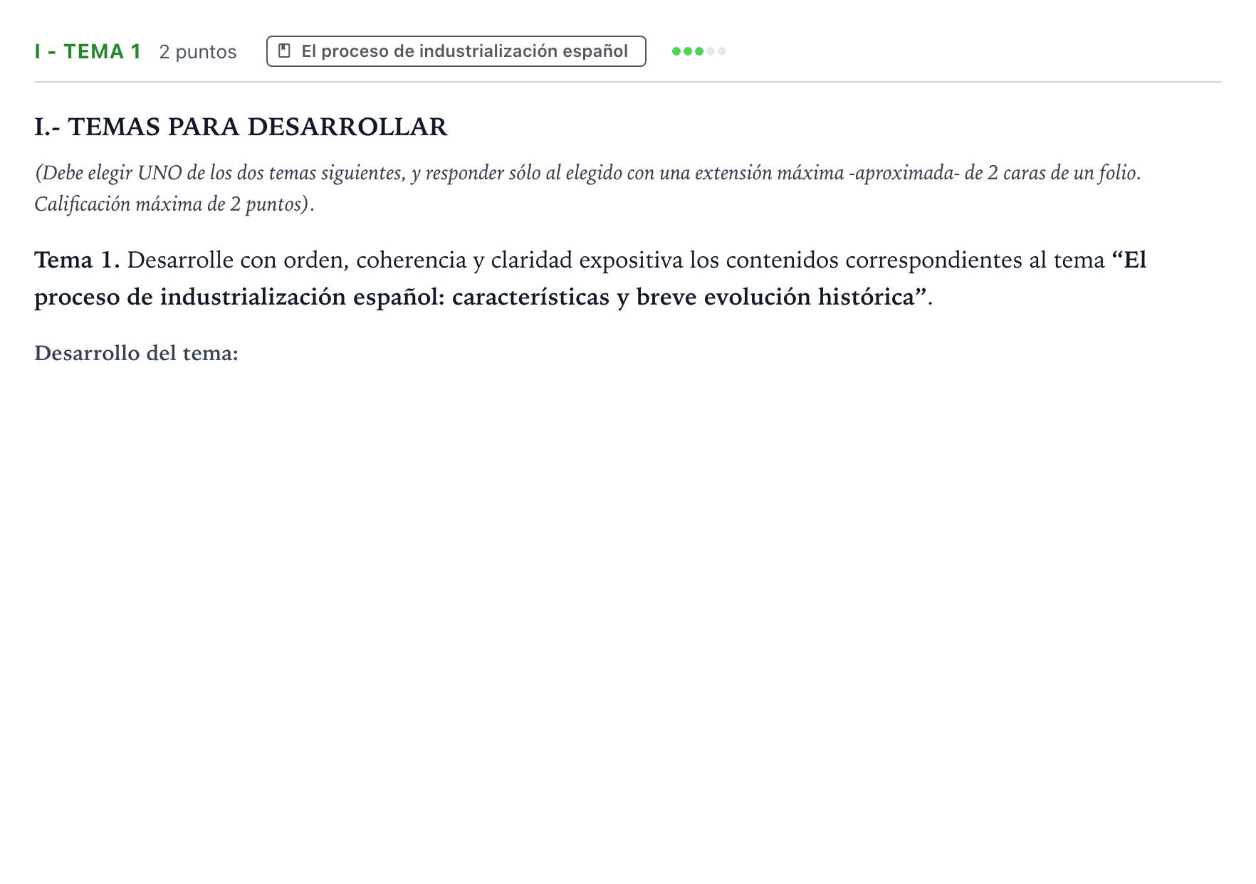 Enunciado: Ejercicio I - Tema 1 · Geografía PAU Castilla y León Extraordinaria 2025