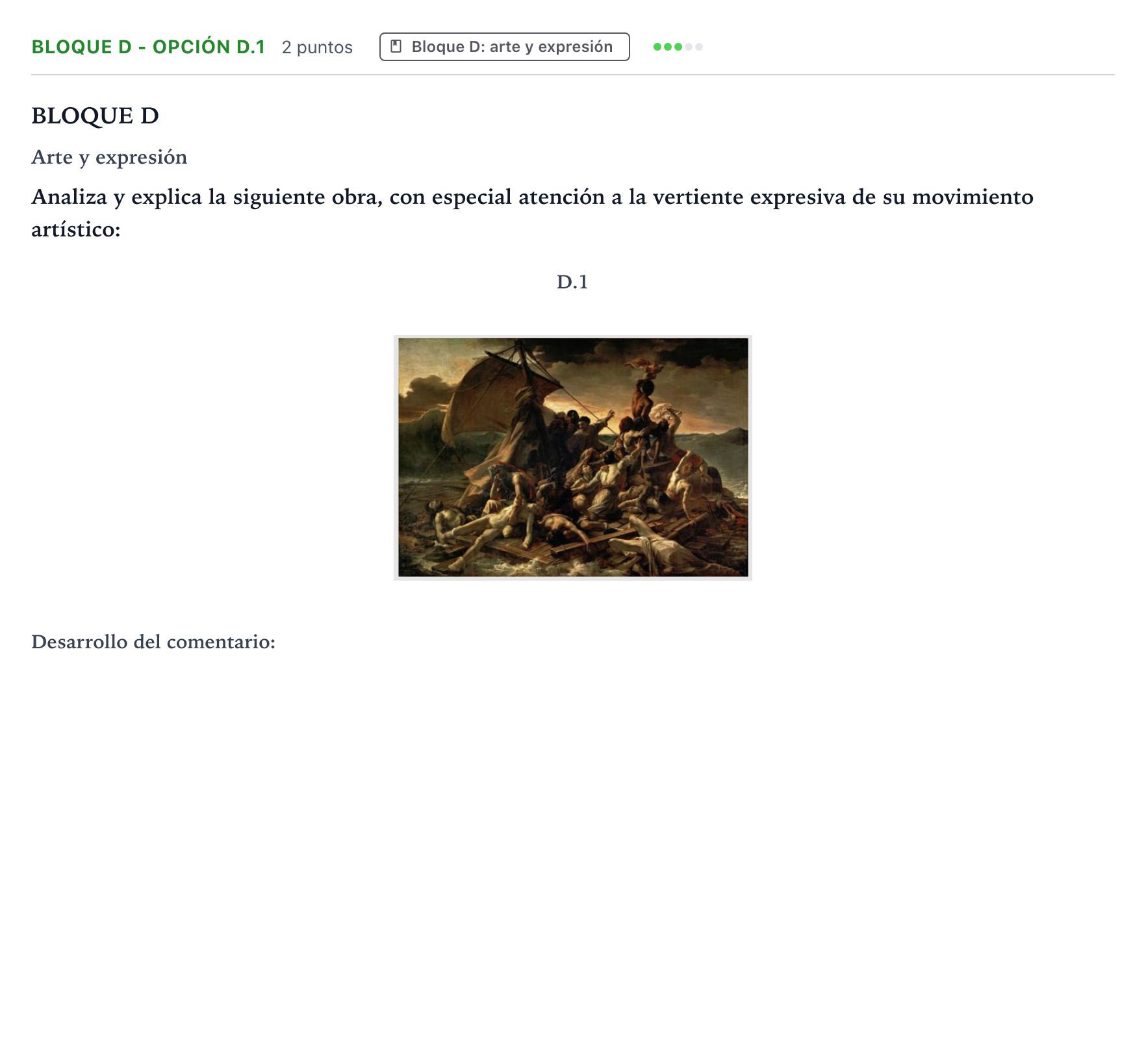 Enunciado: Bloque D - Opción D.1 · Fundamentos Artísticos PAU Castilla y León Ordinaria 2025