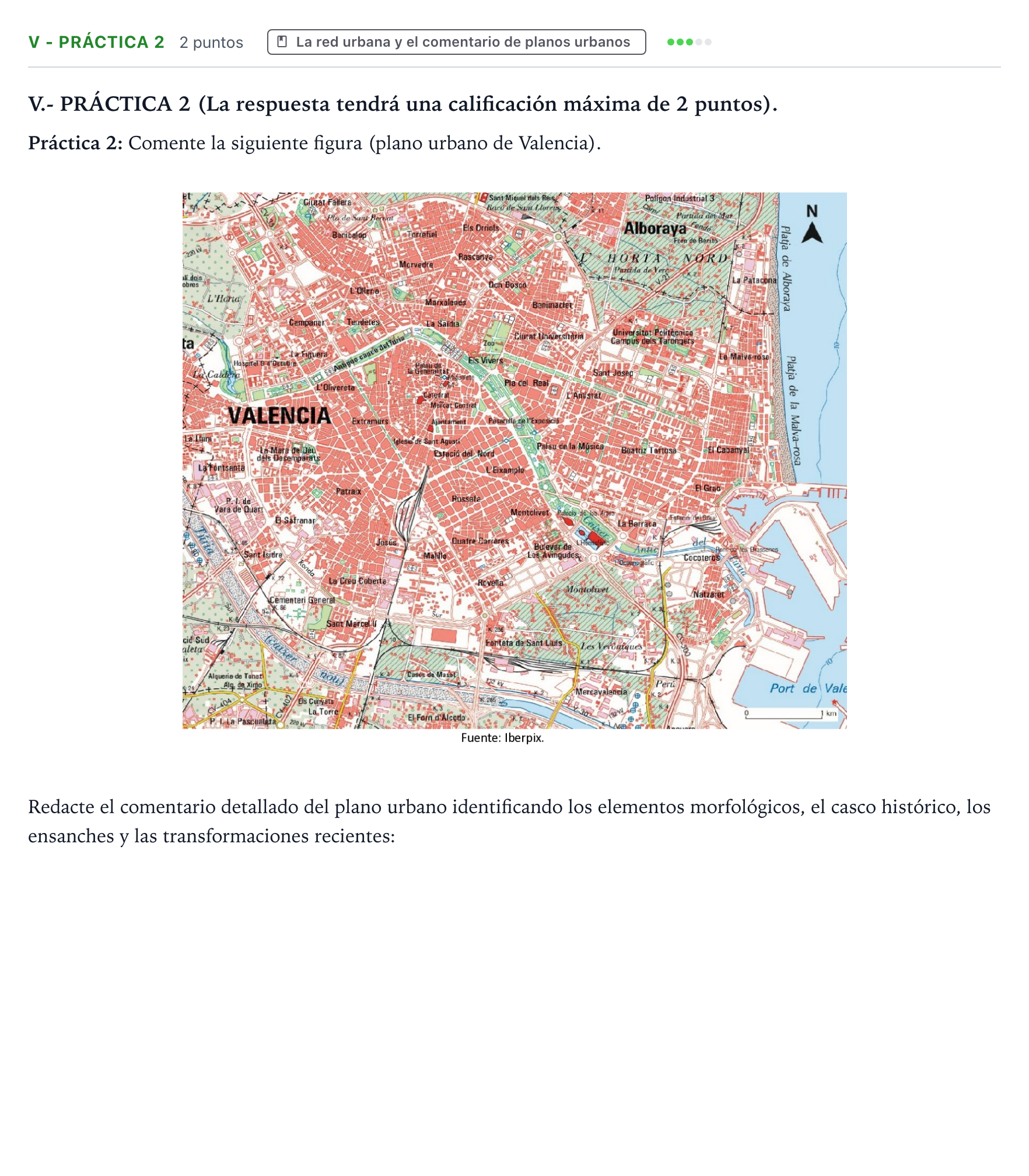 Enunciado: Ejercicio V - Práctica 2 · Geografía PAU Castilla y León Ordinaria 2025