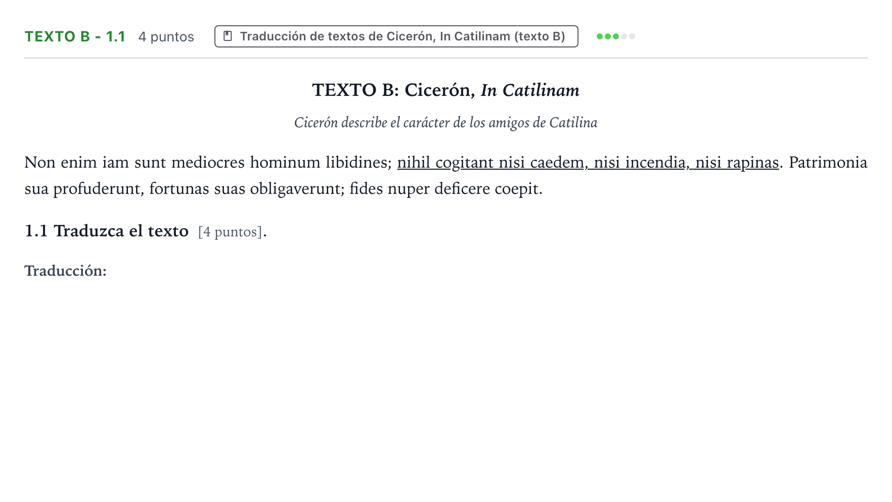 Enunciado: Ejercicio Texto B - 1.1 · Latín II PAU Castilla y León Extraordinaria 2025