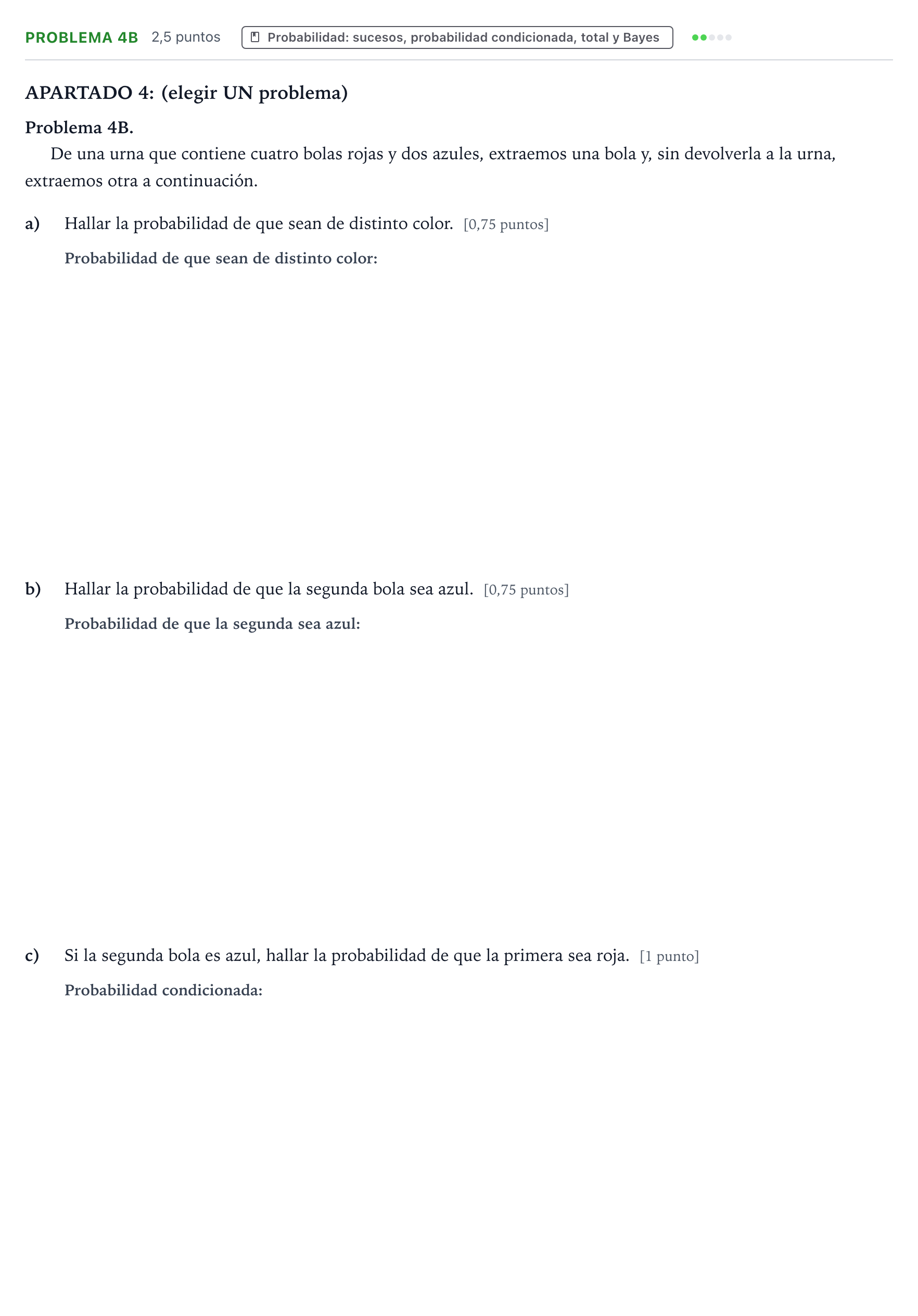 Enunciado: Problema 4B · Matemáticas II PAU Castilla y León Ordinaria 2025