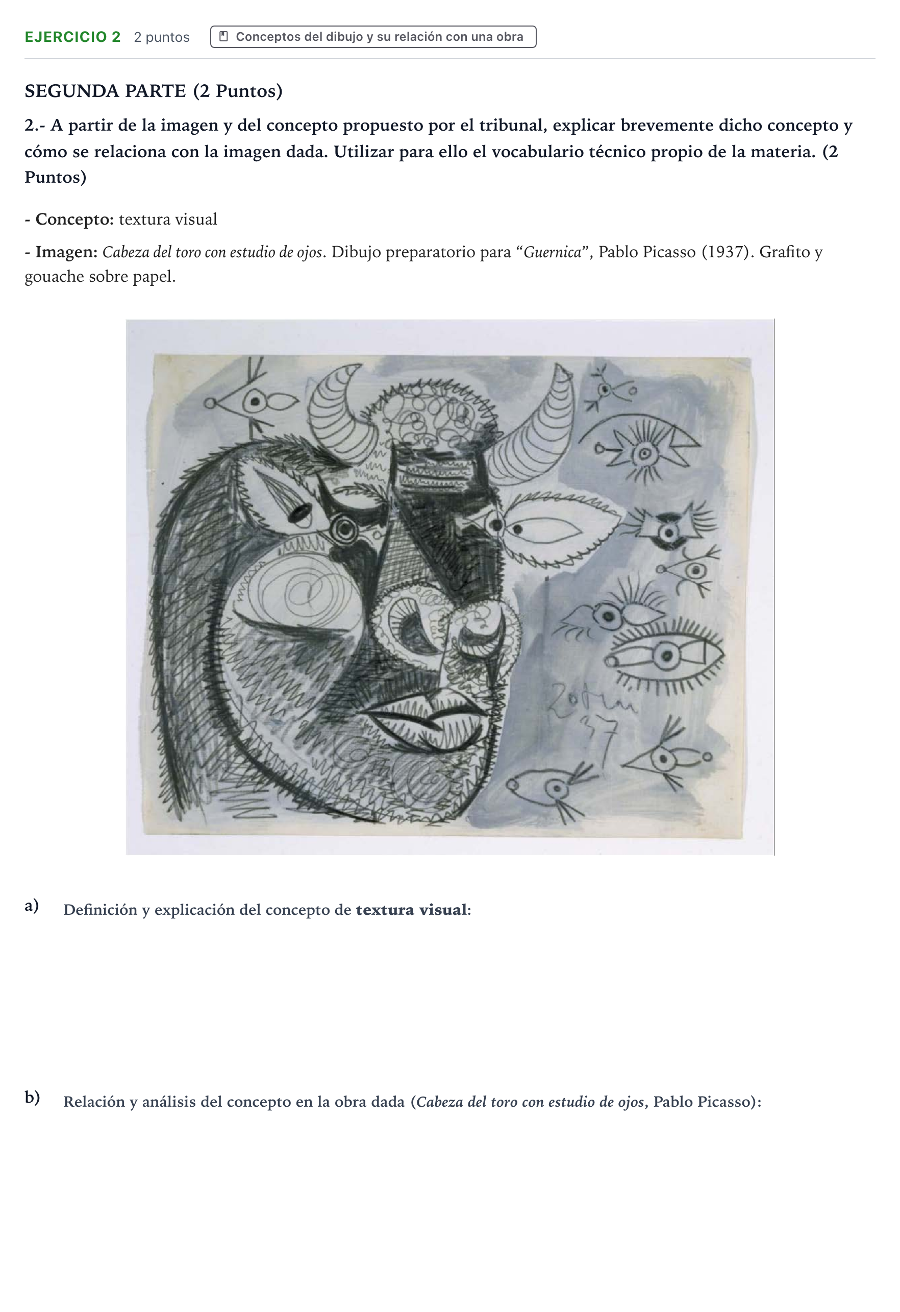 Enunciado: Problema 2 · Dibujo Artístico II PAU Castilla y León Extraordinaria 2025
