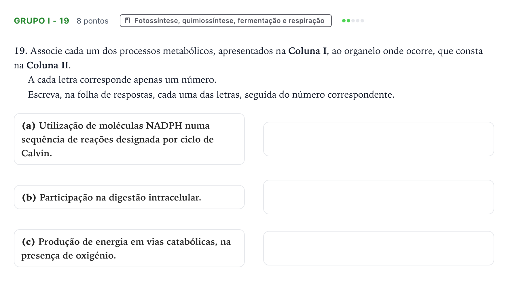 Enunciado: Grupo I - 19 · Exame Nacional Biologia e Geologia 2.ª fase 2025