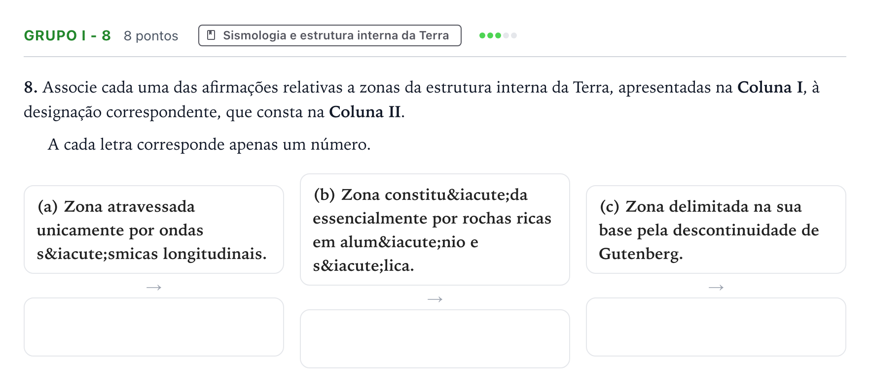 Enunciado: Grupo I - 8 · Exame Nacional Biologia e Geologia 2.ª fase 2025