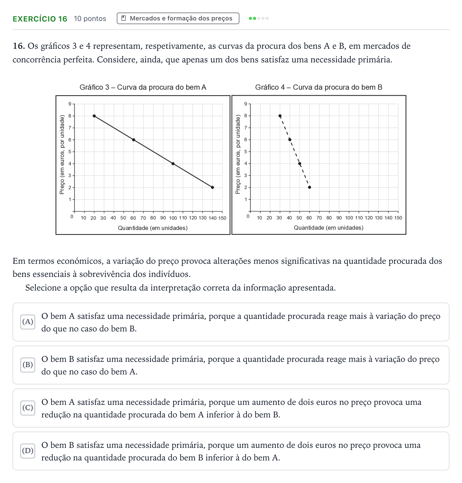 Enunciado: Exercício 16 · Exame Nacional Economia A Época especial 2025