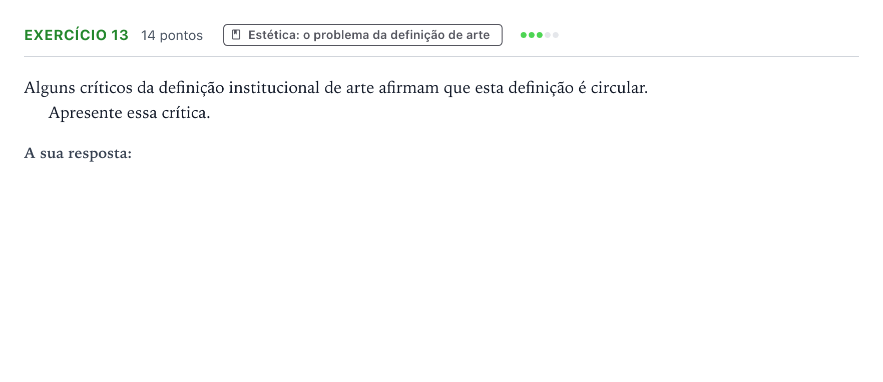 Enunciado: Exercício 13 · Exame Nacional Filosofia Época especial 2025