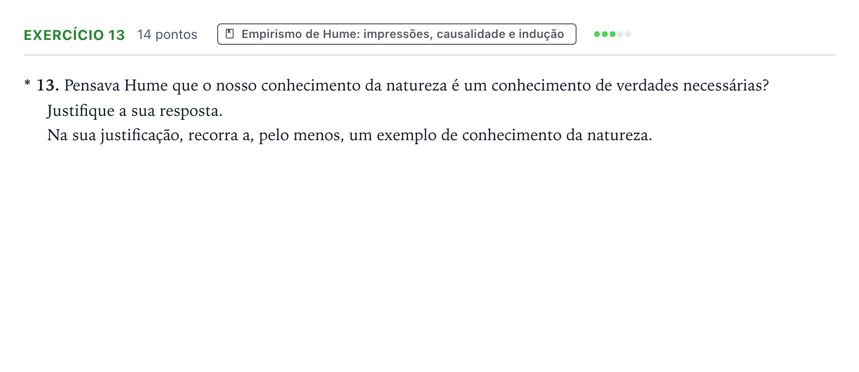 Enunciado: Exercício 13 · Exame Nacional Filosofia 2.ª fase 2025