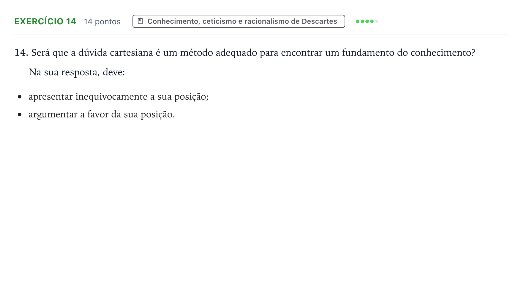 Enunciado: Exercício 14 · Exame Nacional Filosofia 2.ª fase 2025