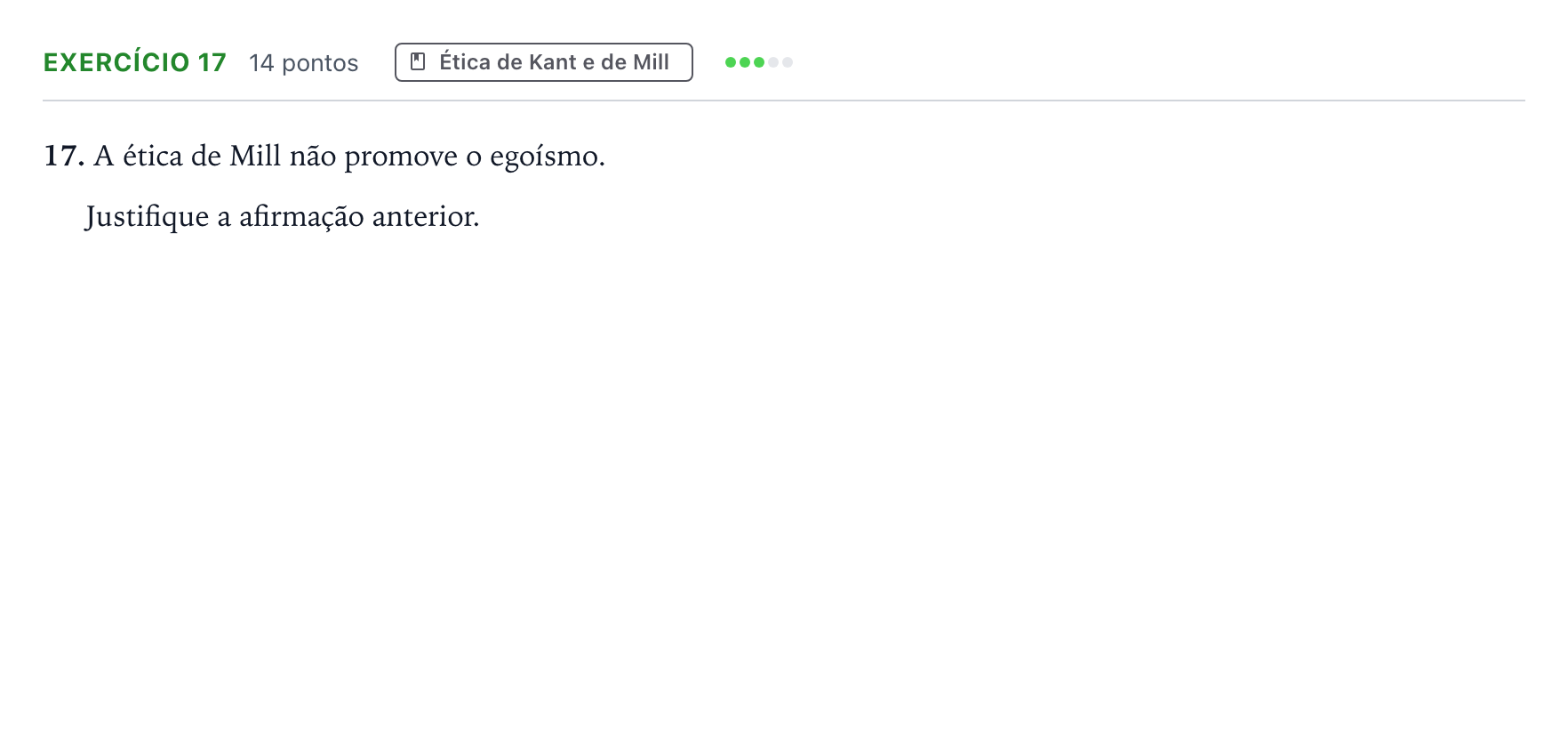 Enunciado: Exercício 17 · Exame Nacional Filosofia 2.ª fase 2025