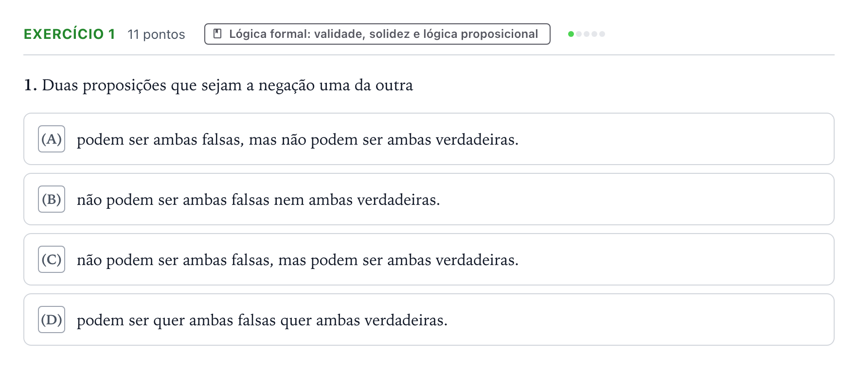 Enunciado: Exercício 1 · Exame Nacional Filosofia 2.ª fase 2025