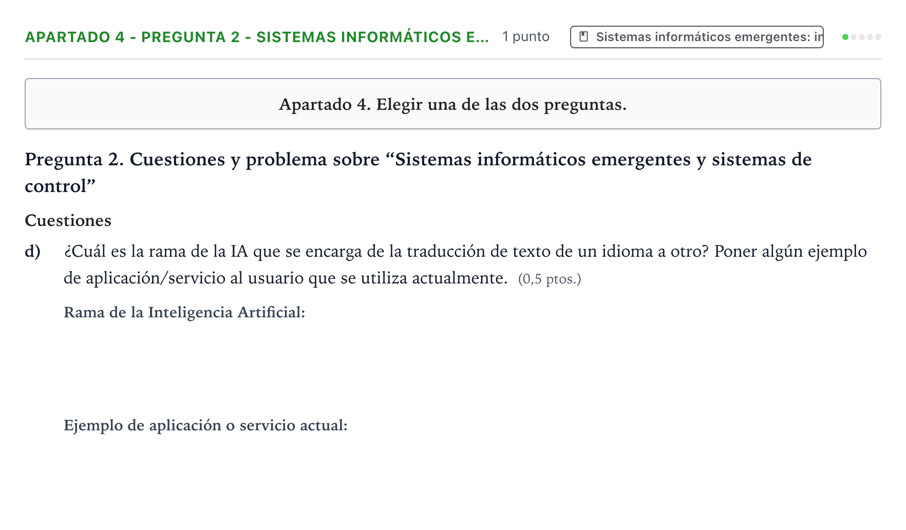 Enunciado: Apartado 4 - Pregunta 2 - Sistemas informáticos e… · Tecnología e Ingeniería II PAU Castilla y León Extraordinaria 2025
