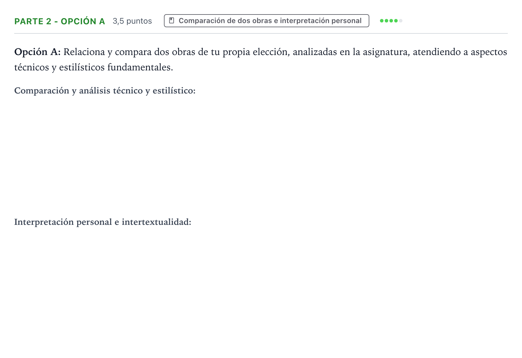 Enunciado: Ejercicio Parte 2 - Opción A · Literatura Dramática PAU Castilla y León Extraordinaria 2025