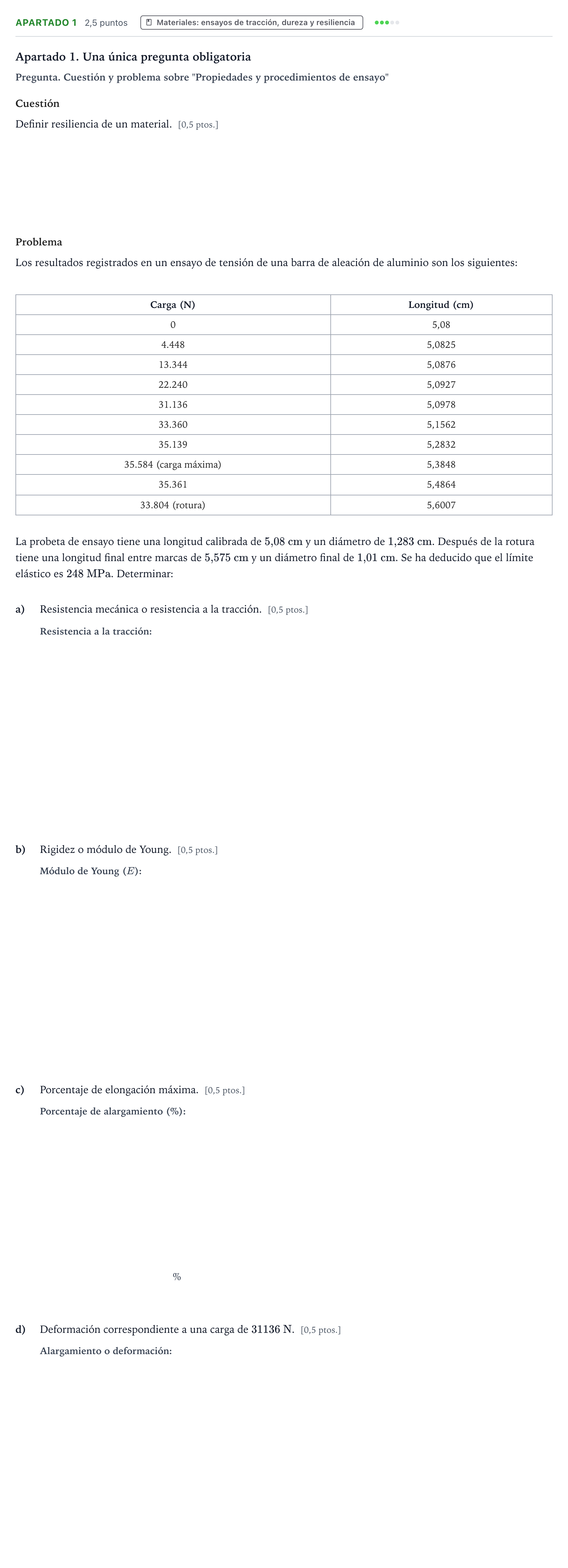 Enunciado: Apartado 1 · Tecnología e Ingeniería II PAU Castilla y León Ordinaria 2025