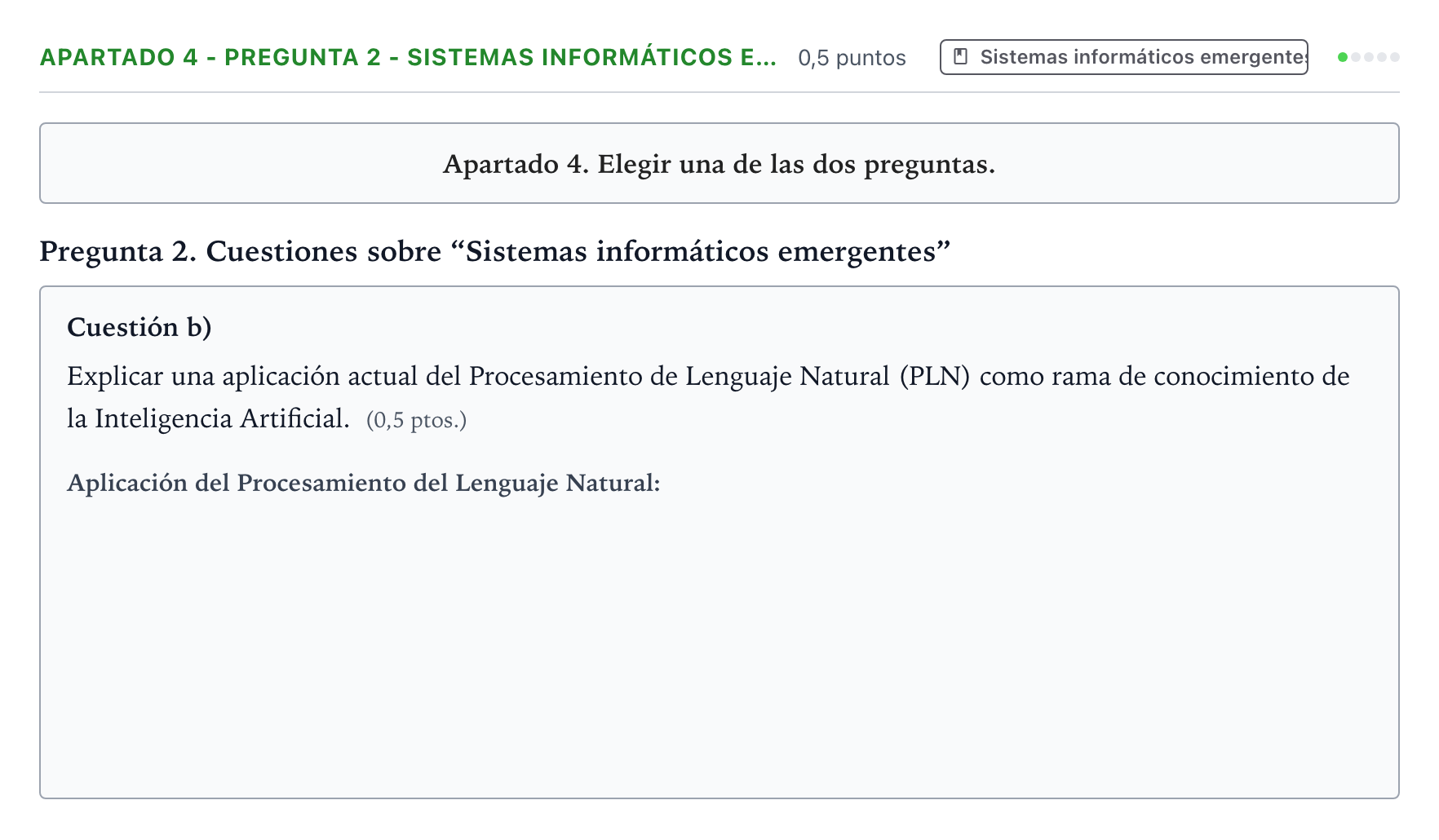 Enunciado: Apartado 4 - Pregunta 2 - Sistemas informáticos e… · Tecnología e Ingeniería II PAU Castilla y León Ordinaria 2025
