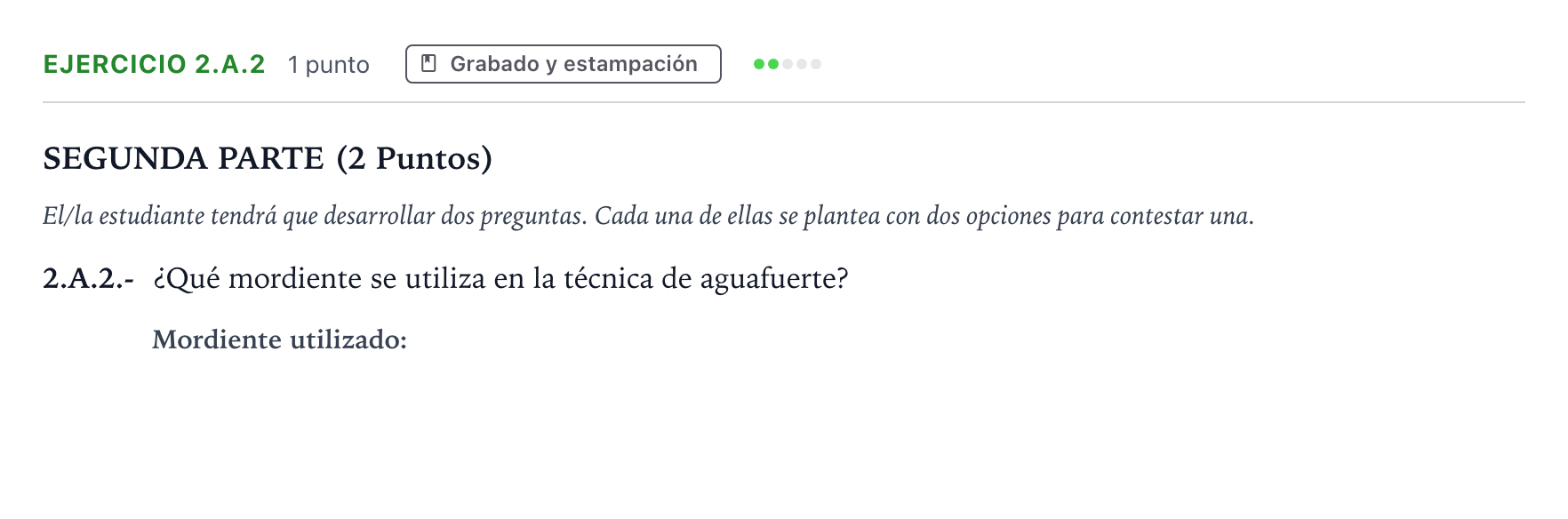 Enunciado: Ejercicio 2.A.2 · Técnicas de Expresión Gráfico-Plástica PAU Castilla y León Ordinaria 2025