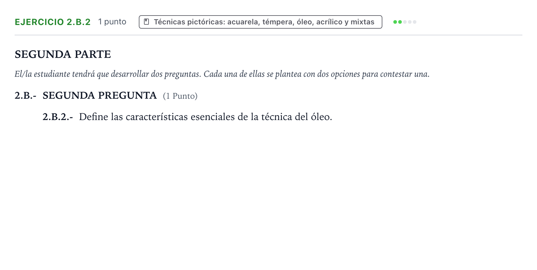 Enunciado: Ejercicio 2.B.2 · Técnicas de Expresión Gráfico-Plástica PAU Castilla y León Ordinaria 2025