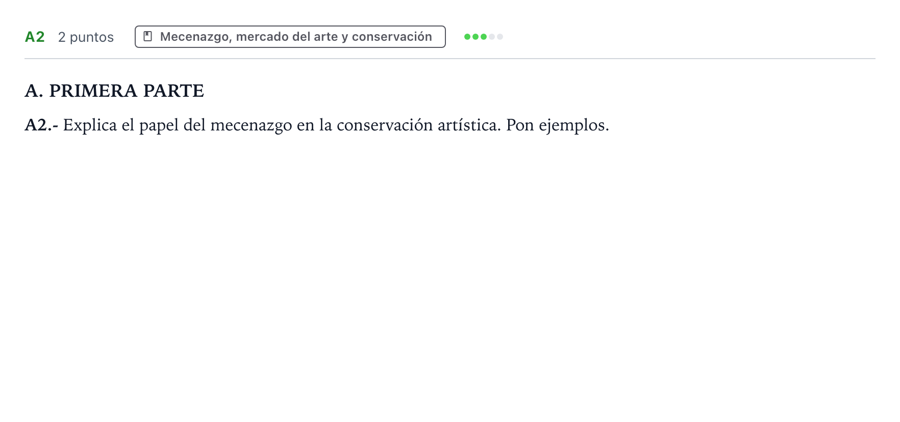 Enunciado: Ejercicio A2 · Movimientos Culturales y Artísticos PAU Castilla y León Ordinaria 2025