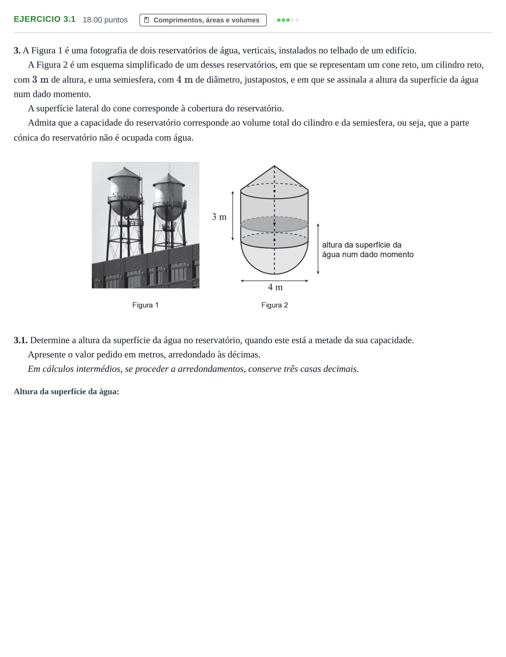 Enunciado: Exercício 3.1 · Exame Nacional Matemática B Época especial 2025