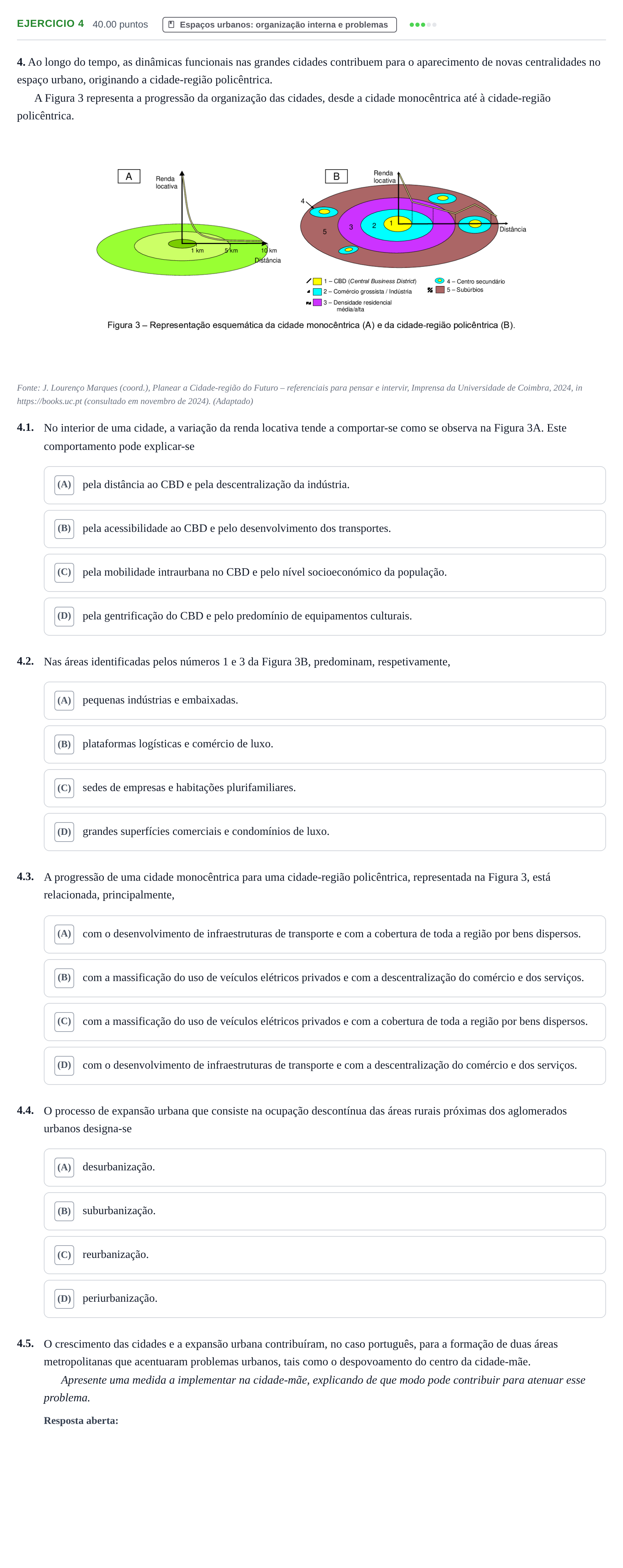 Enunciado: Exercício 4 · Exame Nacional Geografia A 1.ª fase 2025