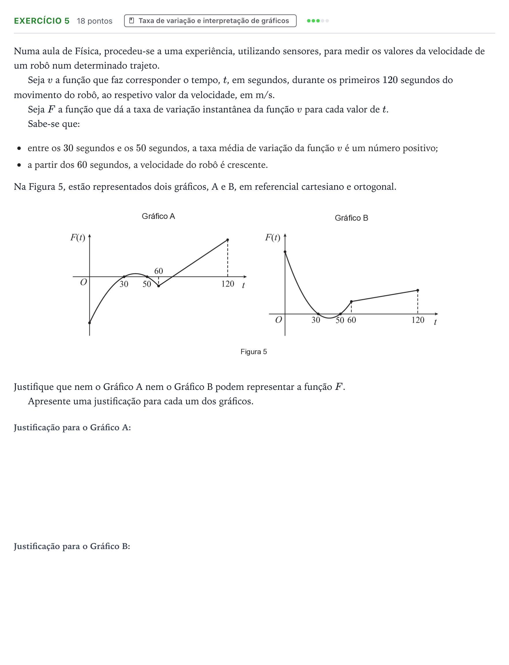 Enunciado: Exercício 5 · Exame Nacional Matemática B 2.ª fase 2025