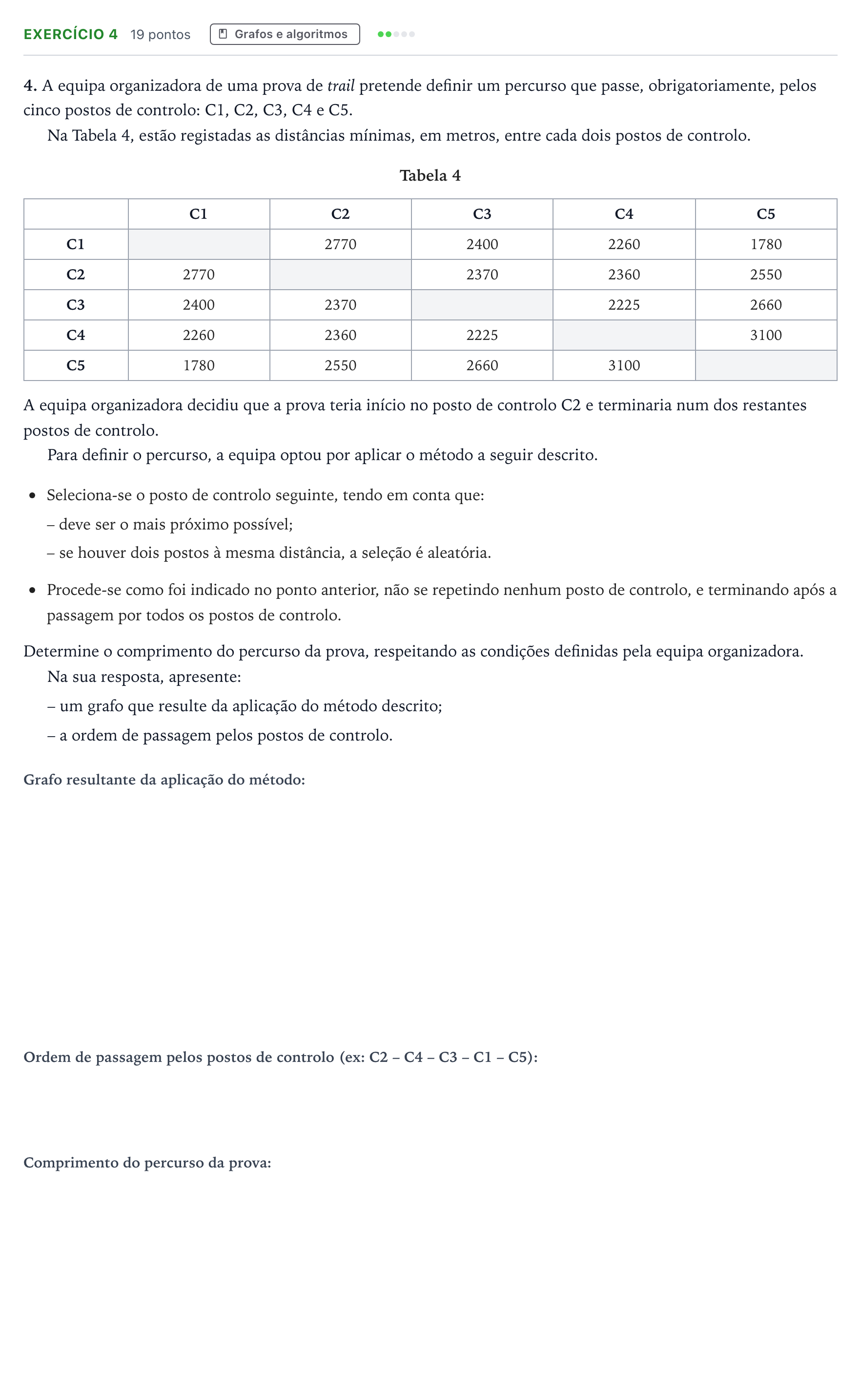 Enunciado: Exercício 4 · Exame Nacional Matemática Aplicada às Ciências Sociais 2.ª fase 2025