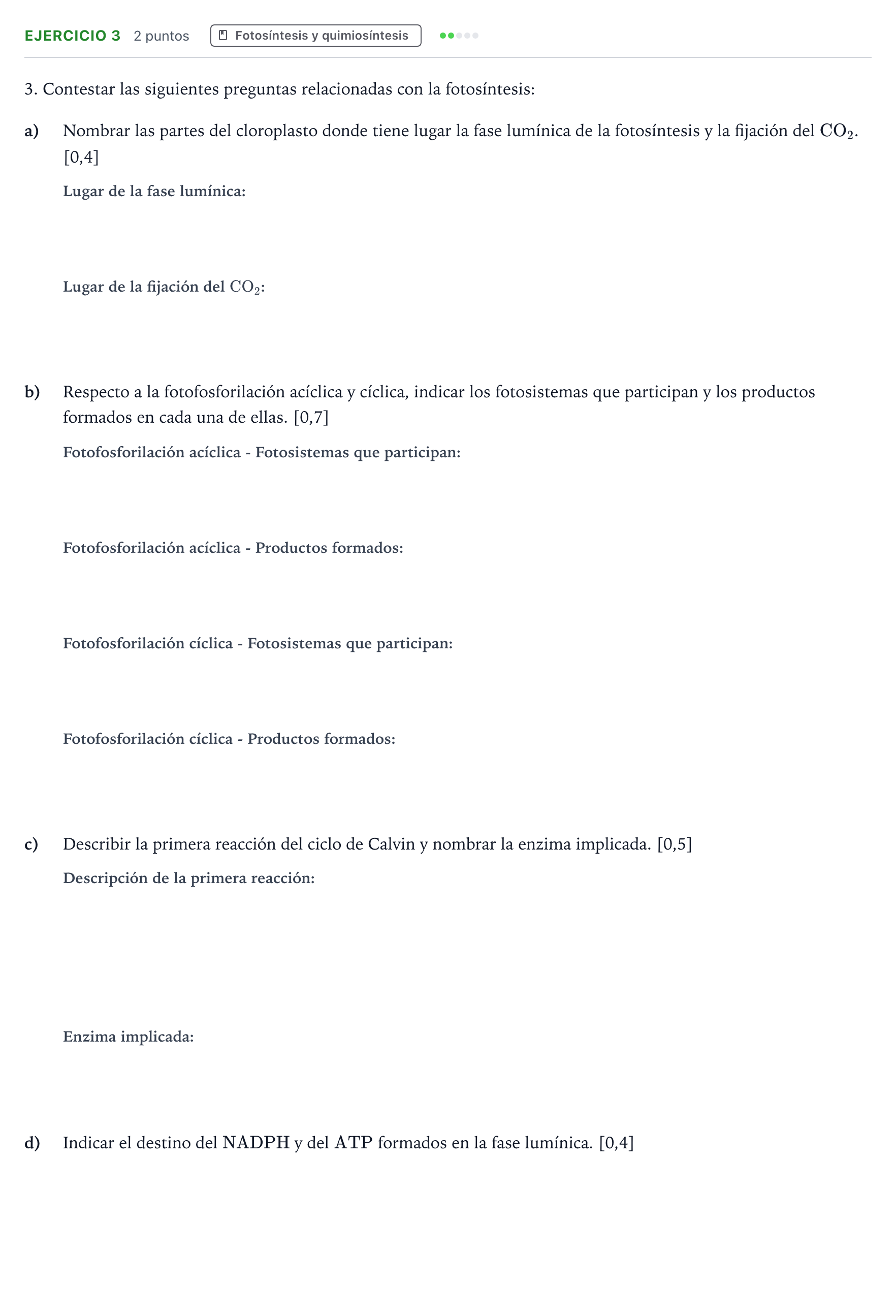 Enunciado: Problema 3 · Biología PAU Castilla y León Extraordinaria 2024