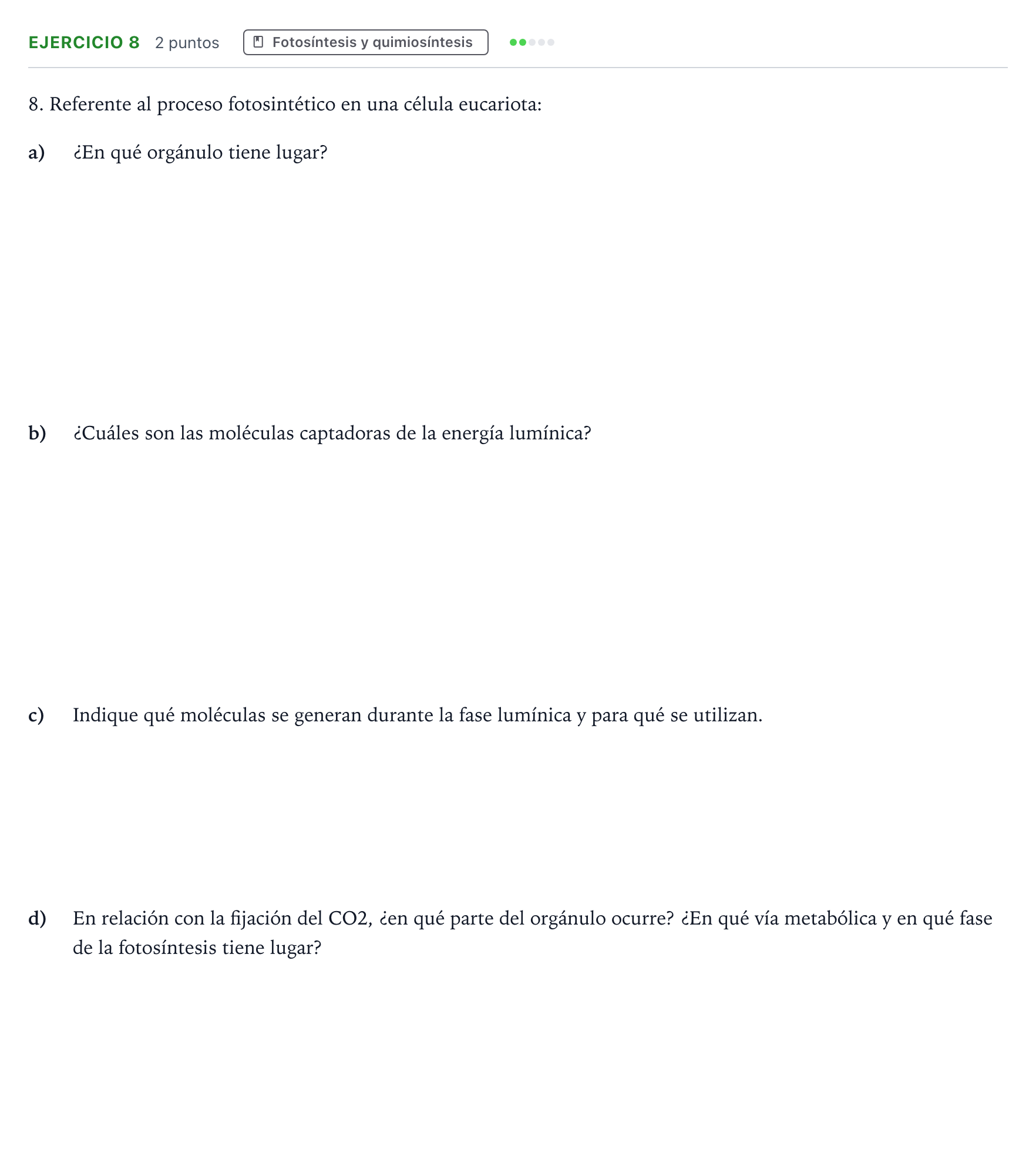 Enunciado: Problema 8 · Biología PAU Castilla y León Ordinaria 2024