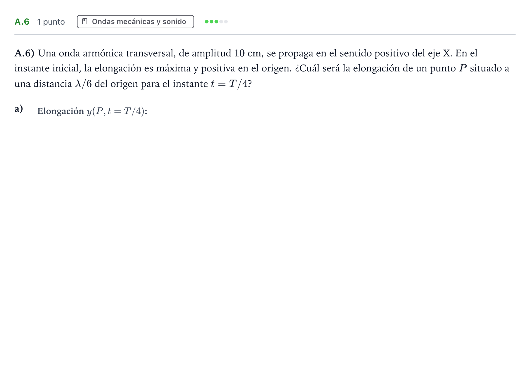 Enunciado: Ejercicio A.6 · Física PAU Castilla y León Ordinaria 2024