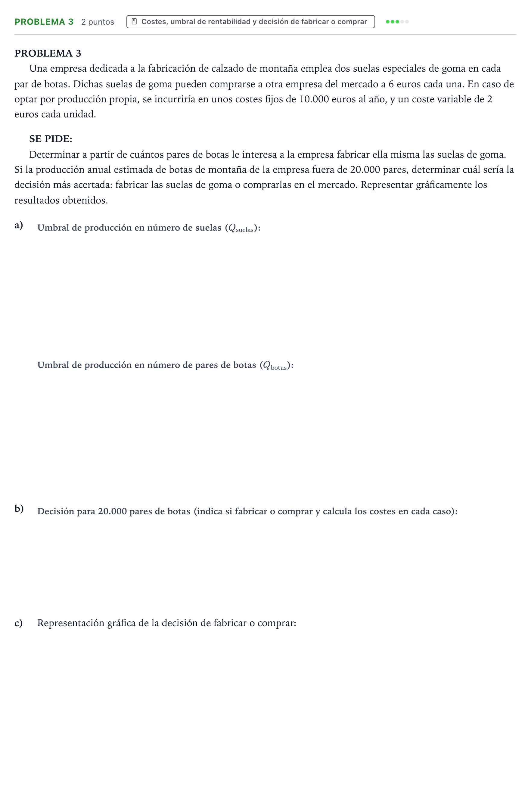 Enunciado: Problema 3 · Empresa y Diseño de Modelos de Negocio PAU Castilla y León Extraordinaria 2024