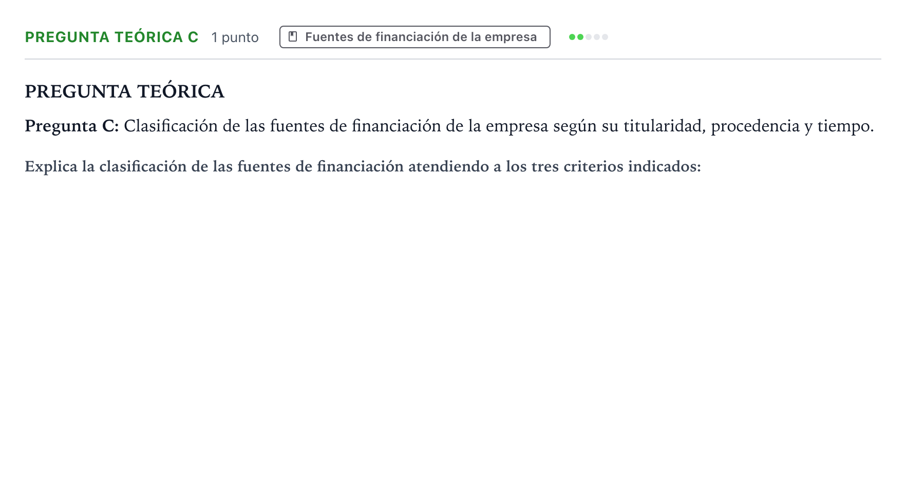 Enunciado: Pregunta Teórica C · Empresa y Diseño de Modelos de Negocio PAU Castilla y León Extraordinaria 2024