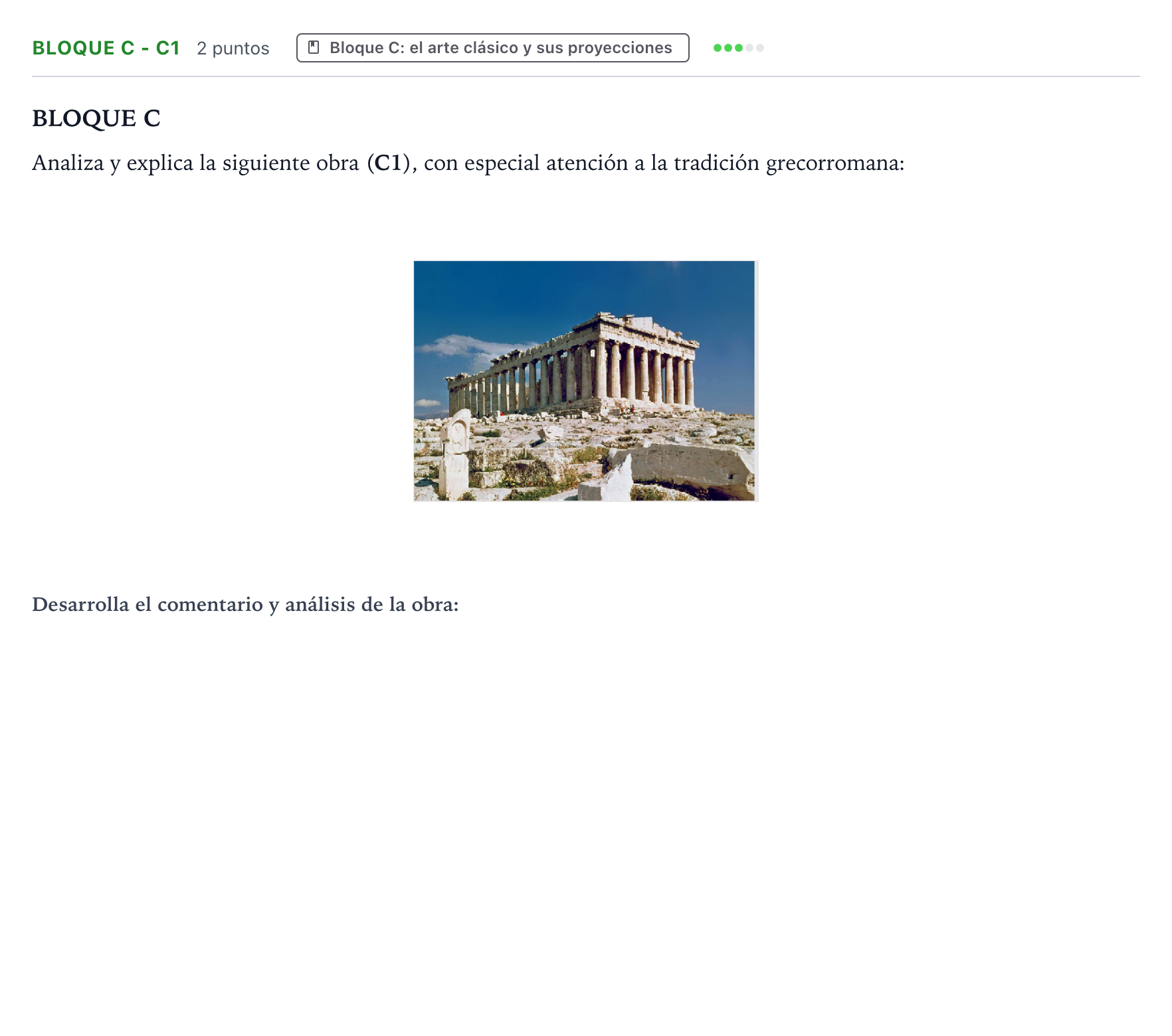 Enunciado: Bloque C - C1 · Fundamentos Artísticos PAU Castilla y León Ordinaria 2024
