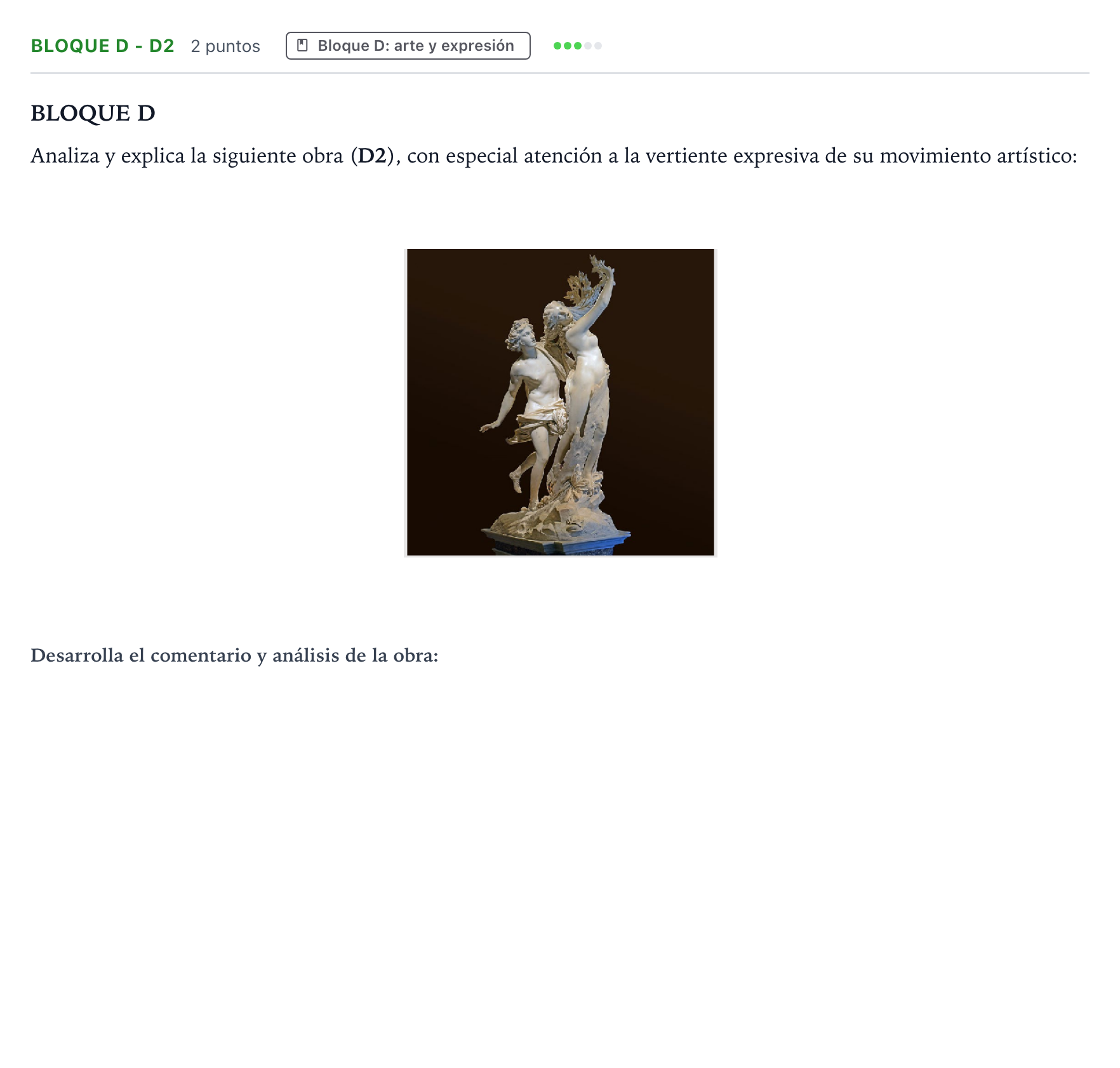 Enunciado: Bloque D - D2 · Fundamentos Artísticos PAU Castilla y León Ordinaria 2024