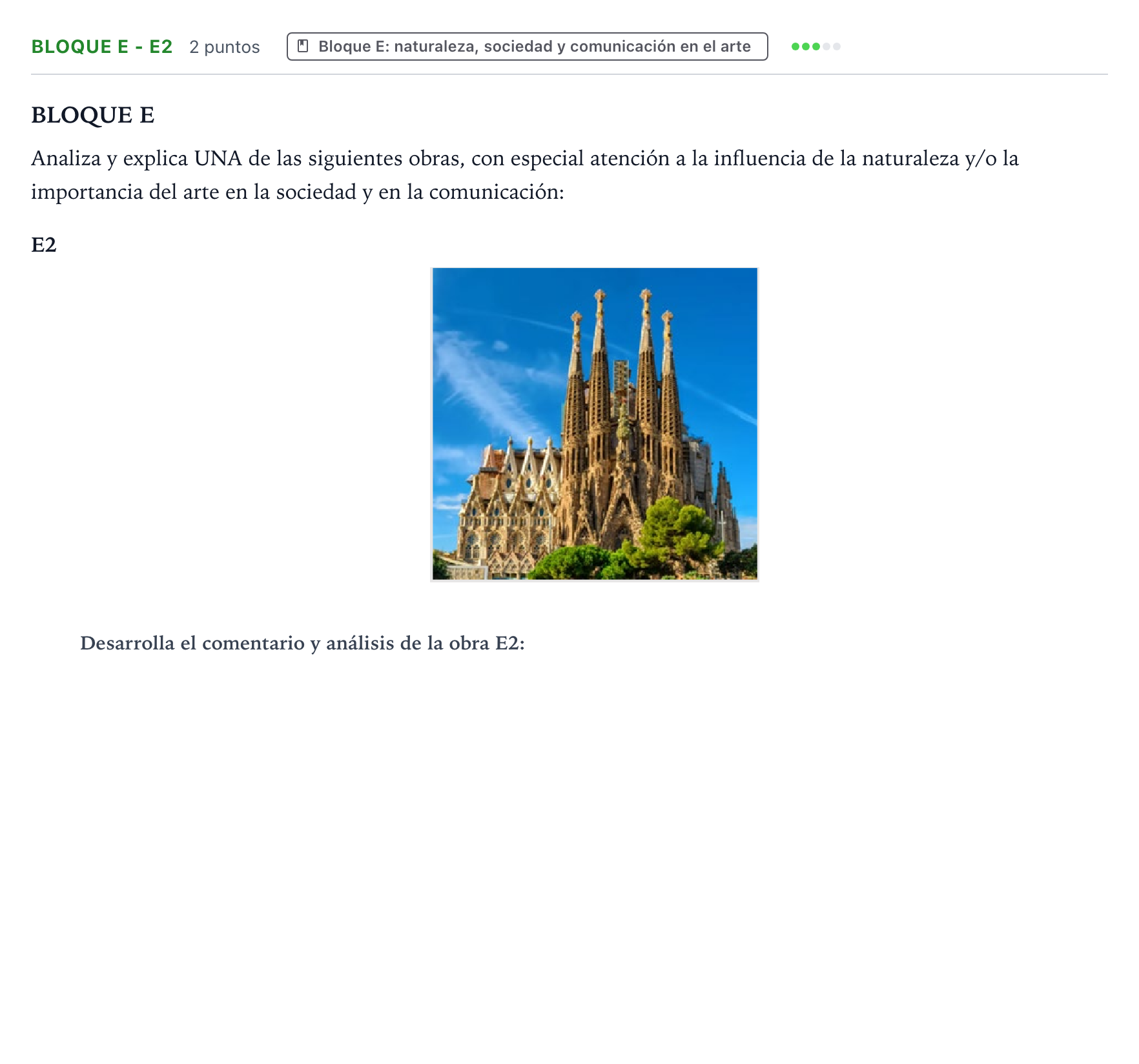 Enunciado: Bloque E - E2 · Fundamentos Artísticos PAU Castilla y León Ordinaria 2024
